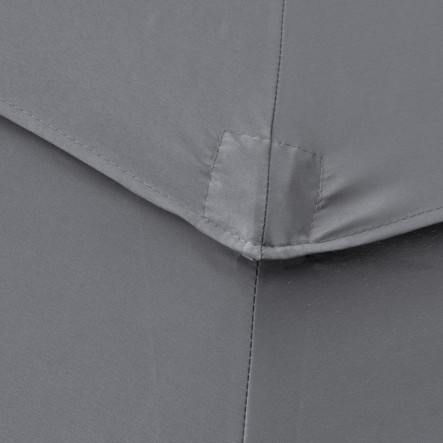 Outsunny 9FT 3 Tiers Patio Umbrella Outdoor Market Umbrella with Crank, Push Button Tilt for Deck, Backyard and Lawn, Light Grey