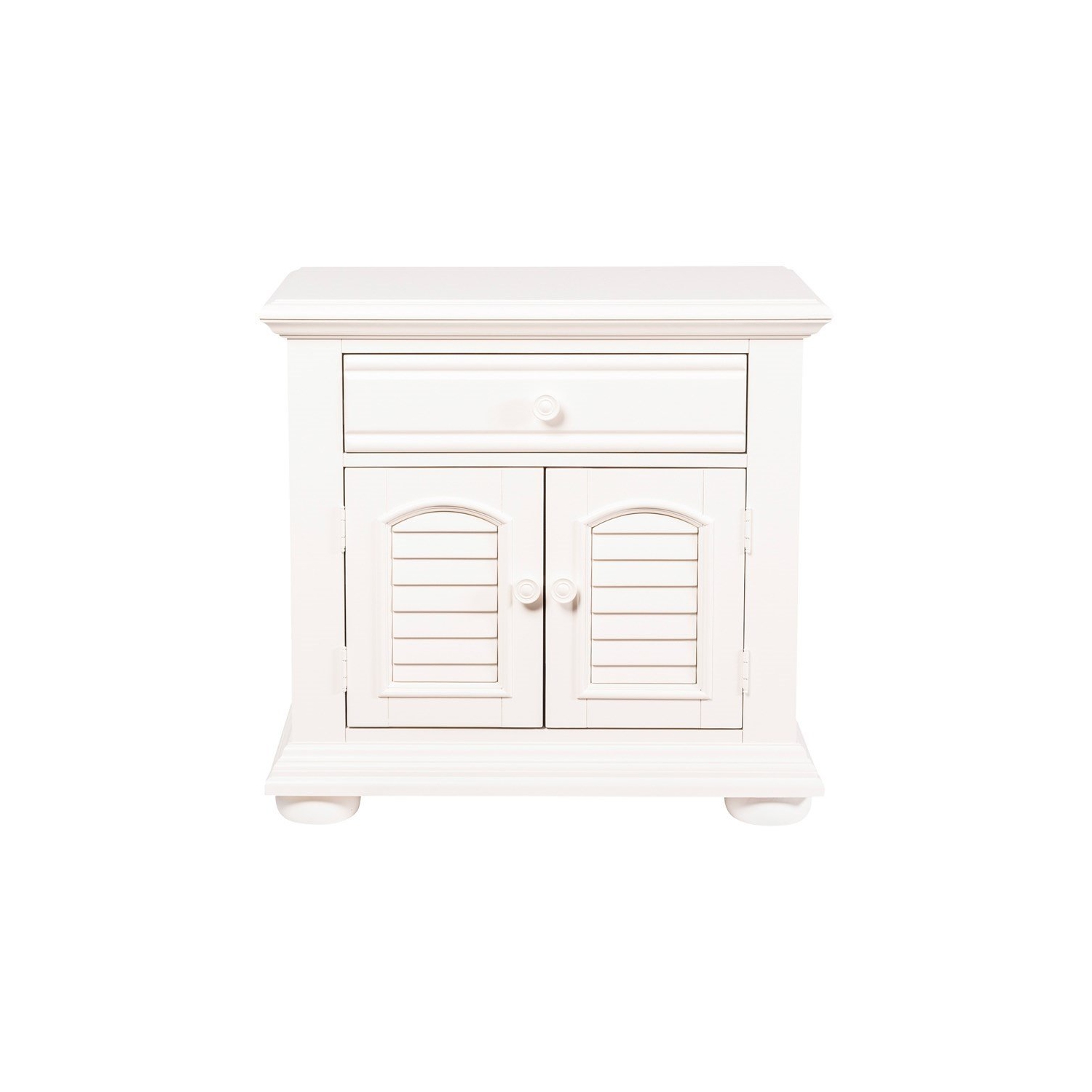 Bowery Hill 2 Door 1 Drawer Nightstand in White