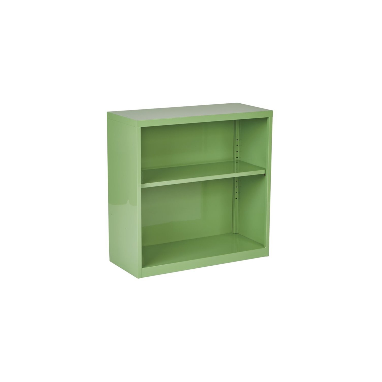 Scranton & Co 2 Shelf Metal Bookcase in Green