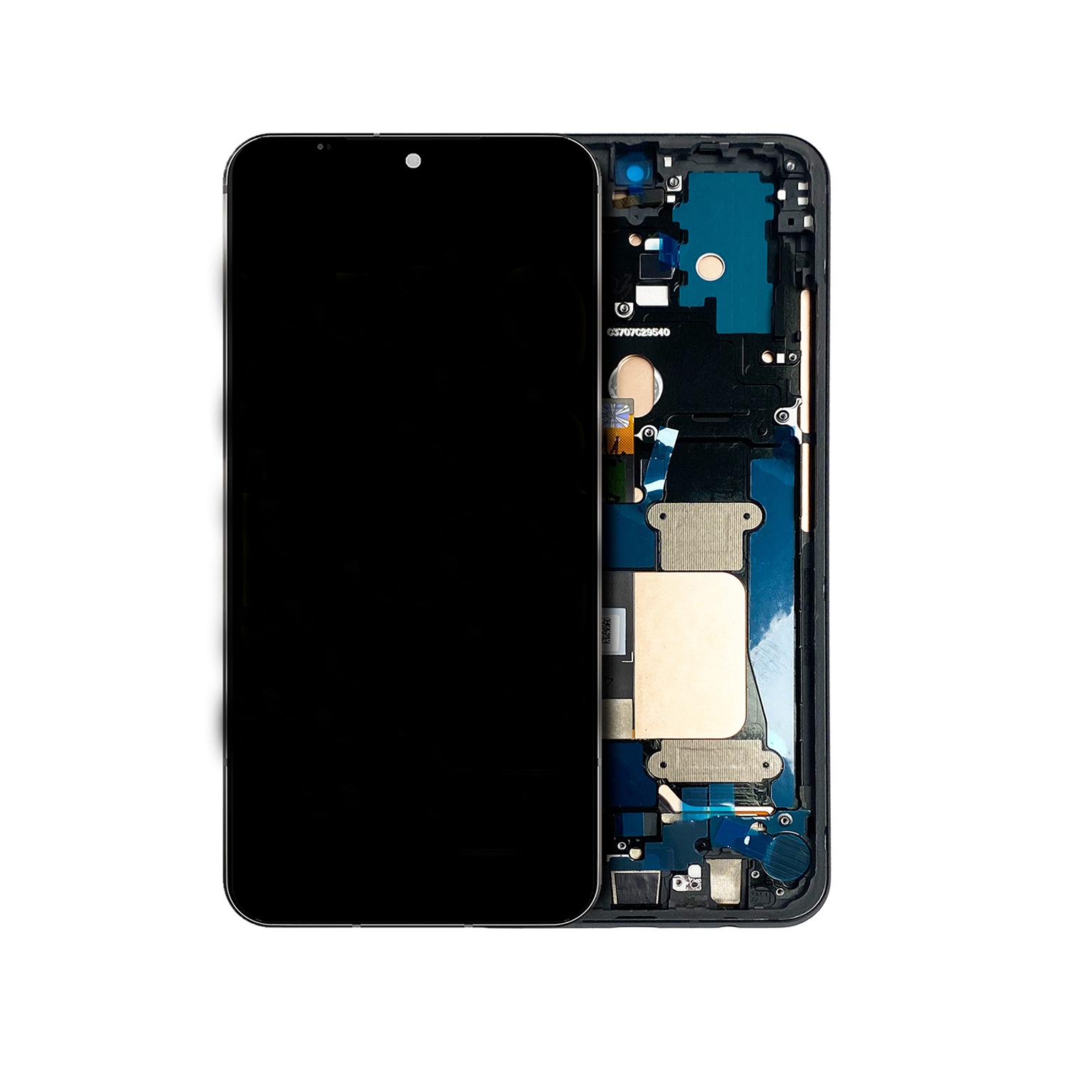 Refurbished (Excellent) - Replacement OLED Display Touch Screen Digitizer Assembly With Frame For LG V60 ThinQ 5G - Black