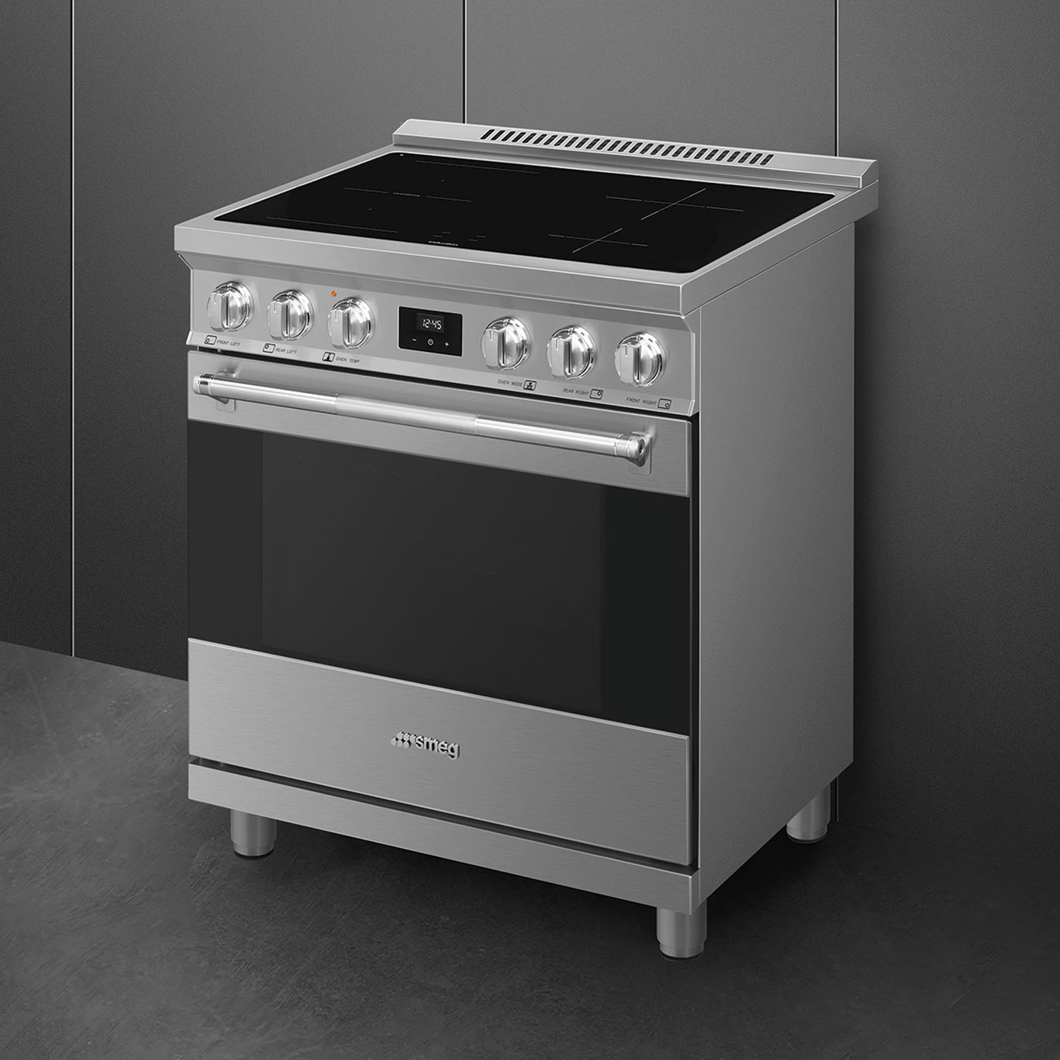 Cuisinière à induction autonome à convection véritable 4,6 pi³ 30 po de Smeg - Inox