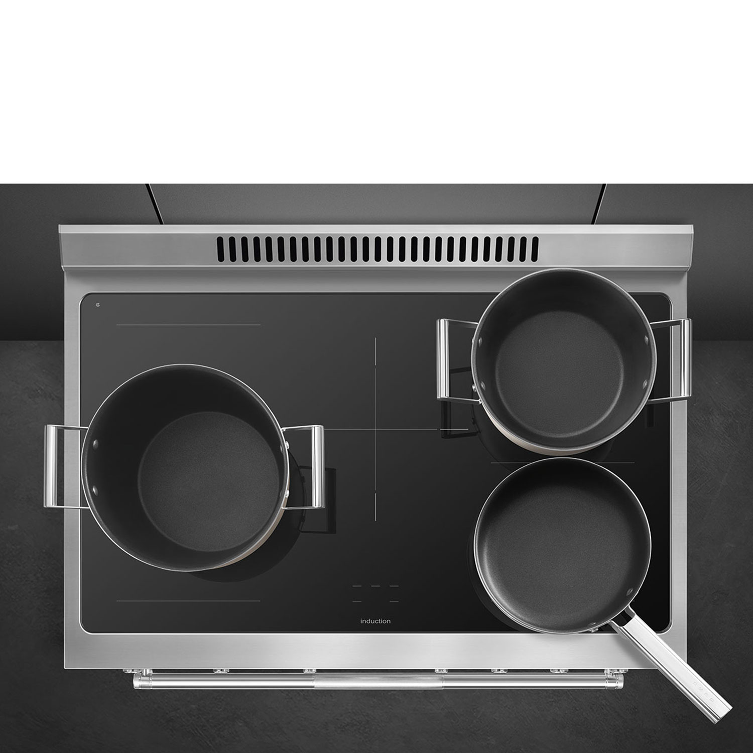 Smeg 36" 4.5 Cu. Ft. True Convection 5-Element Freestanding Induction Range - Stainless Steel