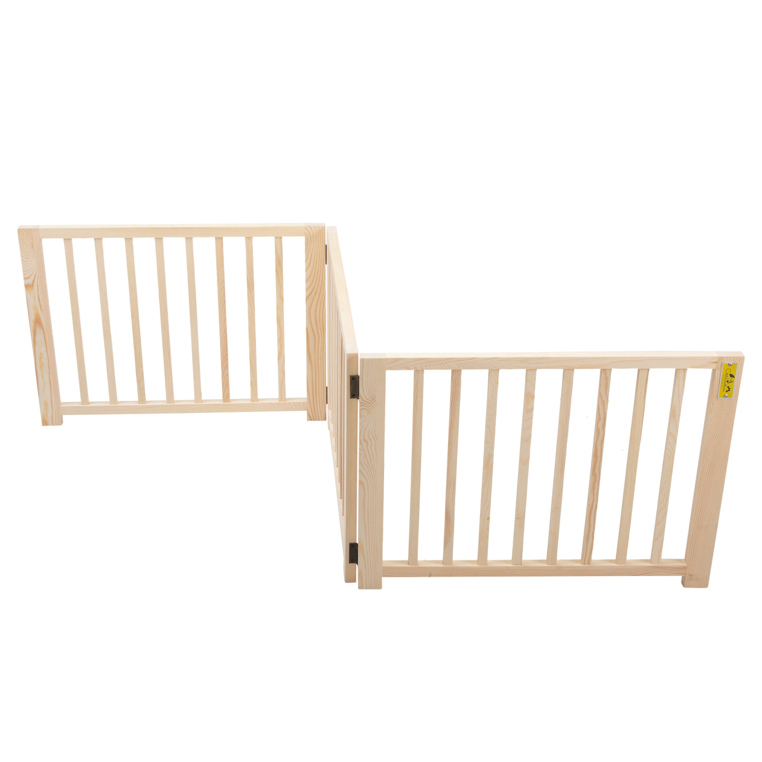 Four Paws 3 Panel Free Standing Walk Over Wooden Dog Gate 24-68 W by 17 H 