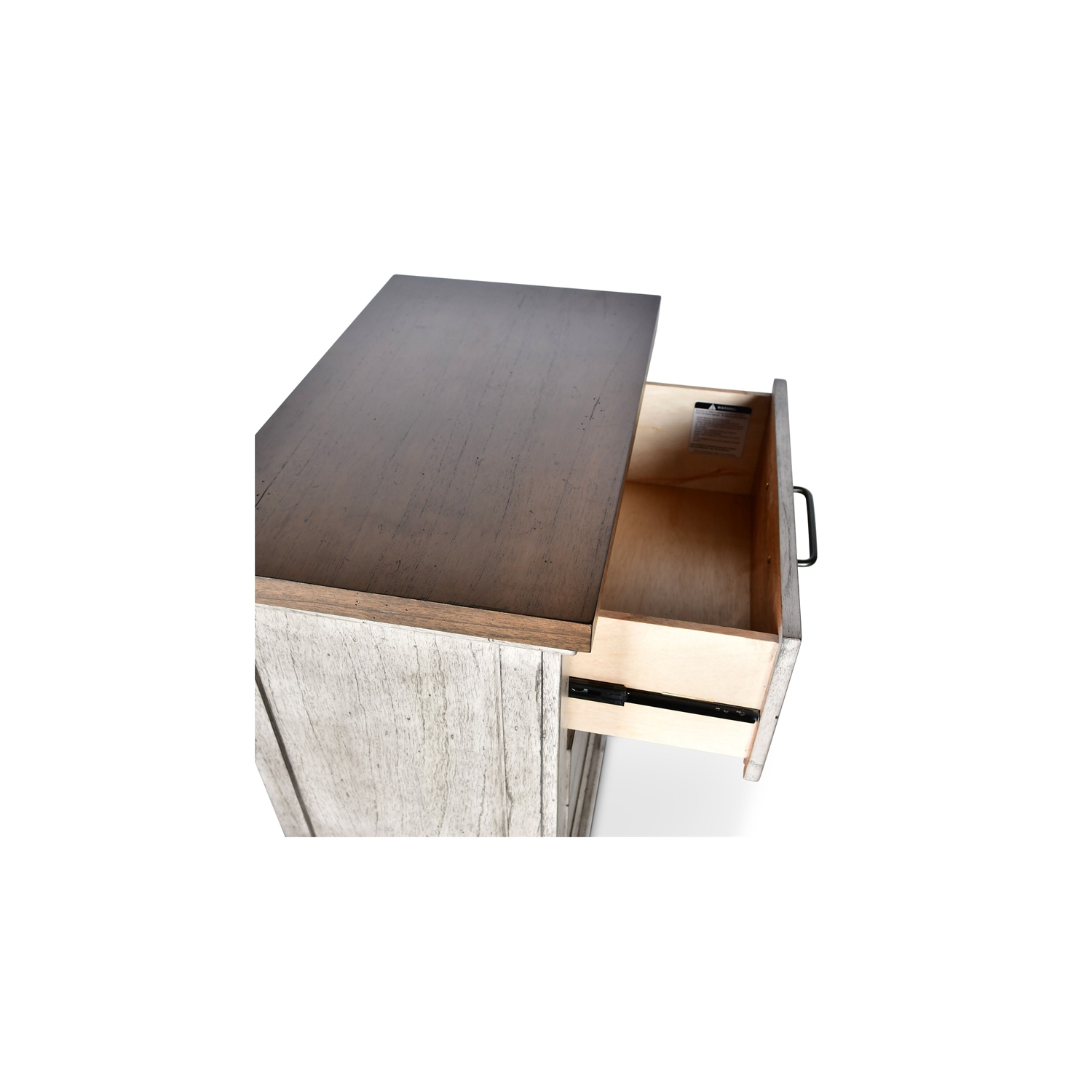 Bear Creek Rustic Ivory Two Drawer Nightstand