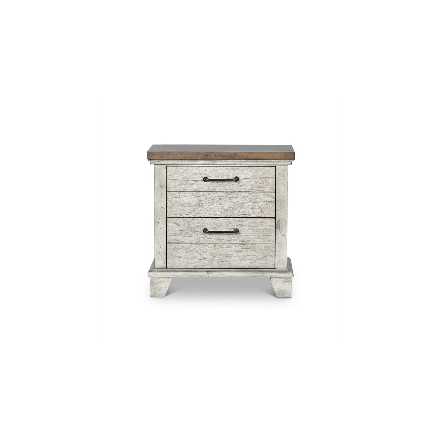 Bear Creek Rustic Ivory Two Drawer Nightstand