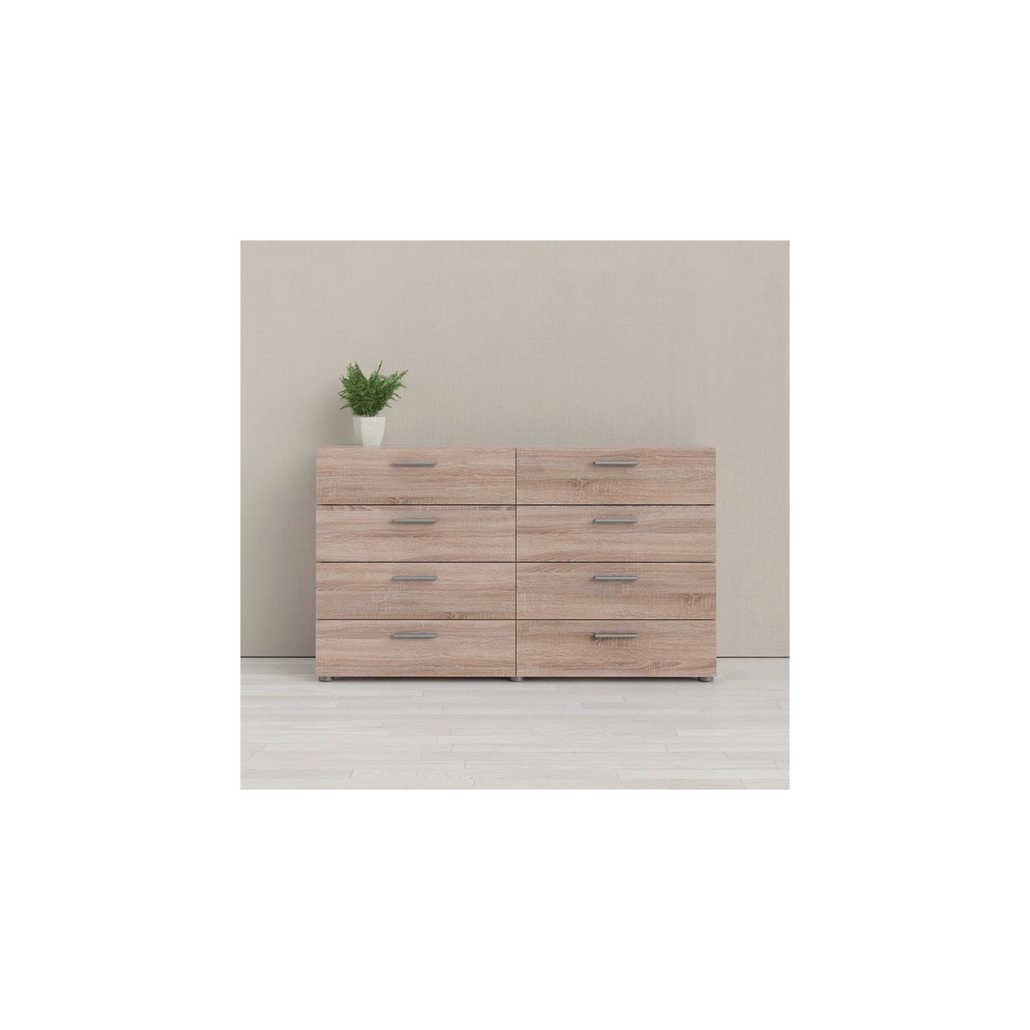 Atlin Designs Modern 8 Drawer Double Dresser in Truffle