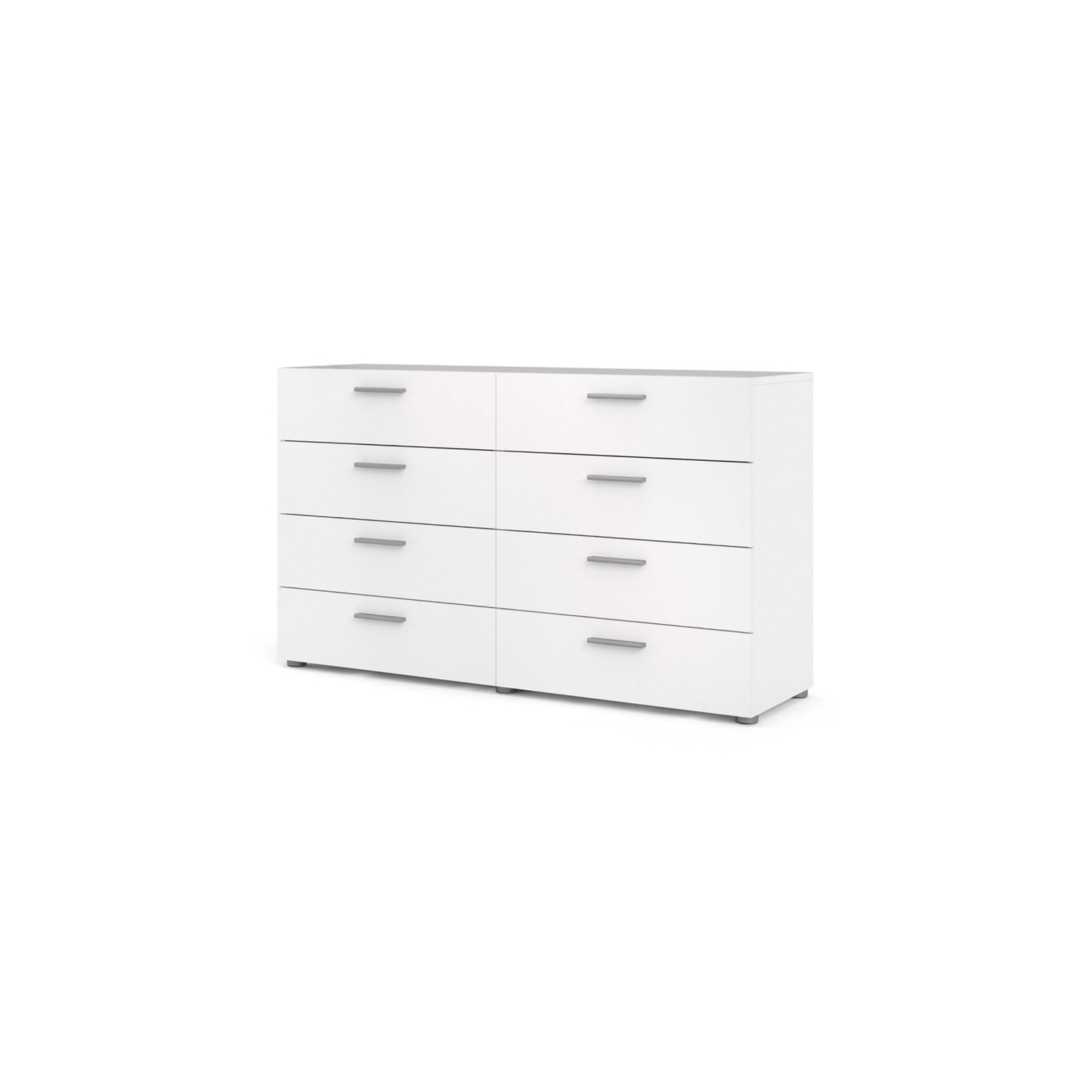 Atlin Designs Modern 8 Drawer Double Dresser in White