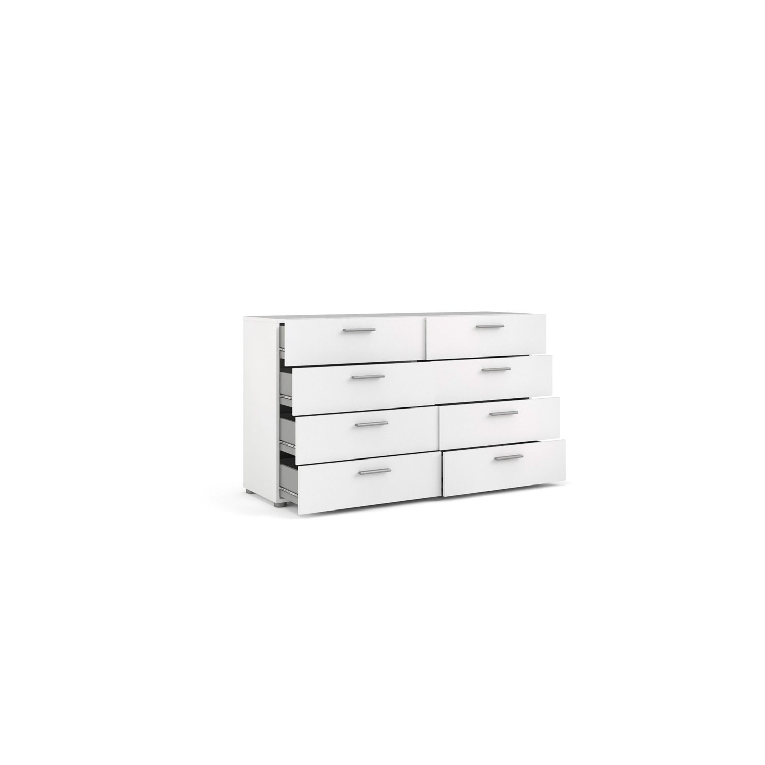 Atlin Designs Modern 8 Drawer Double Dresser in White