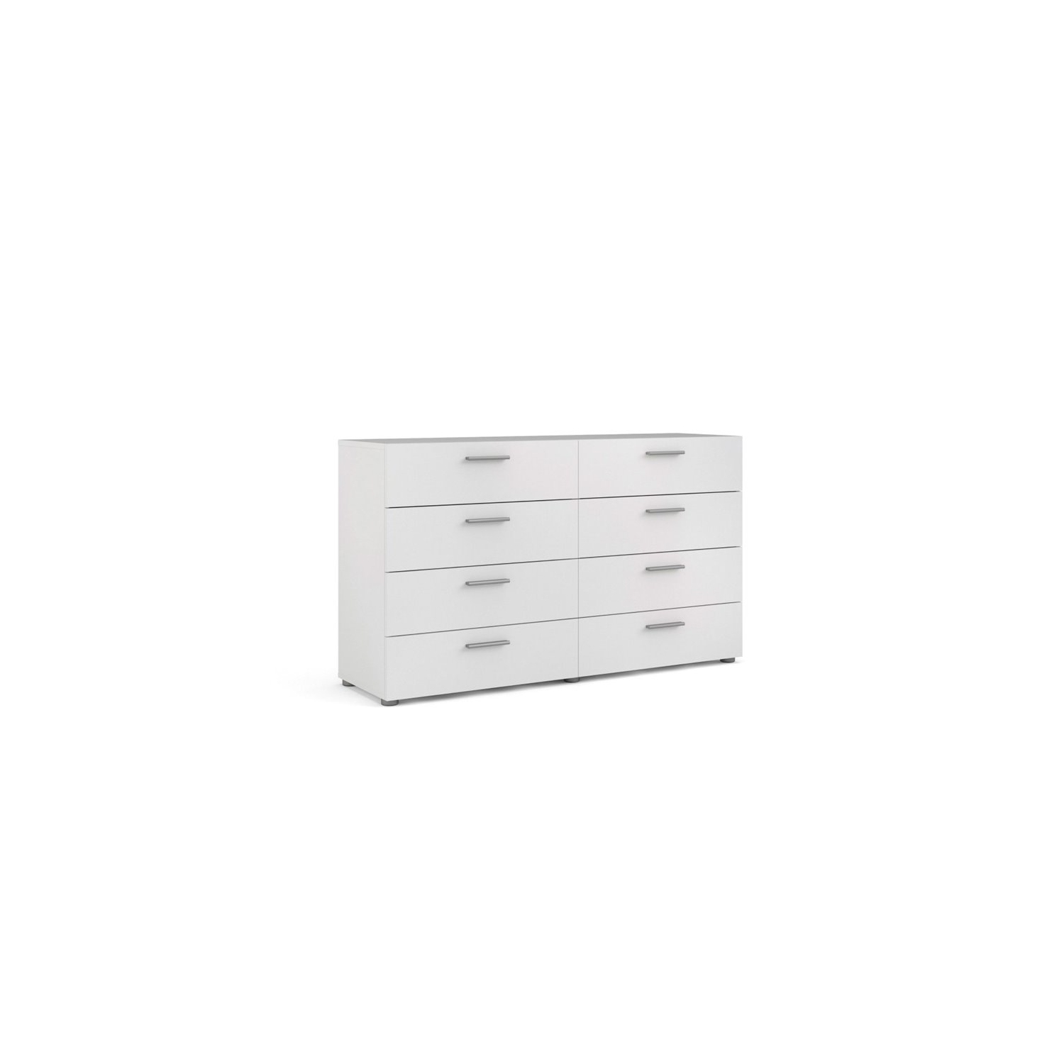 Atlin Designs Modern 8 Drawer Double Dresser in White