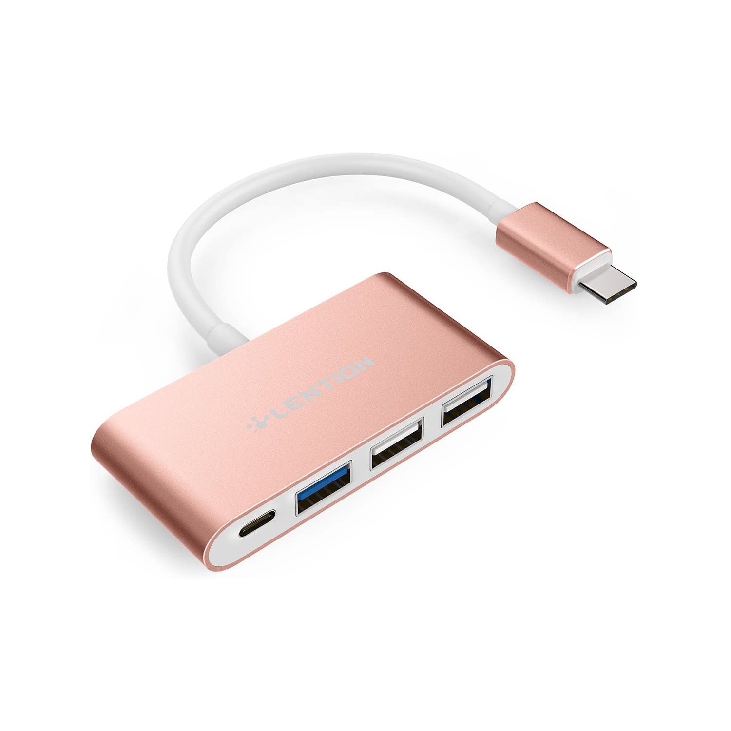 4-in-1 USB-C Hub with Type C, USB 3.0, USB 2.0, Compatible 2020-2016 MacBook Pro 13/15/16, New Mac Air/Surface,