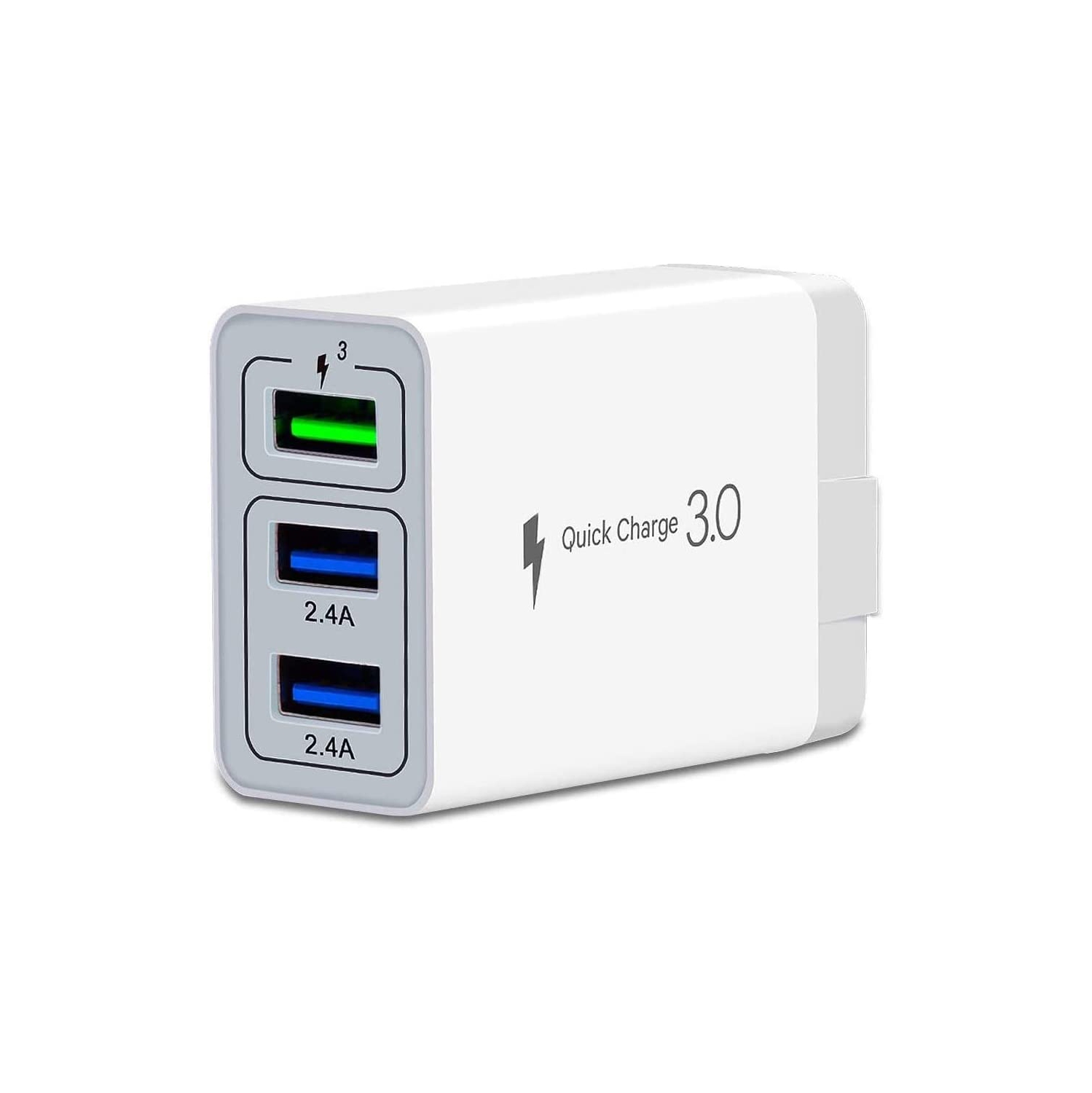 Wall Charger Fast Adapter,QC 3.0 USB Fast Wall Charger 3 Ports Tablet iPad Phone Fast Charger Adapter Quick Charge 3.0