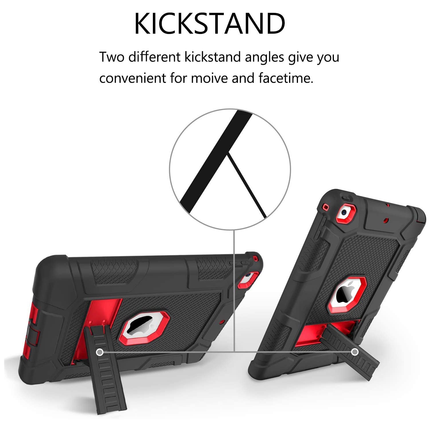 iPad Case 2018 9.7 inch iPad Case 2017 9.7 inch Stand Shockproof Heavy Duty Three Layer High Impact Full-Body