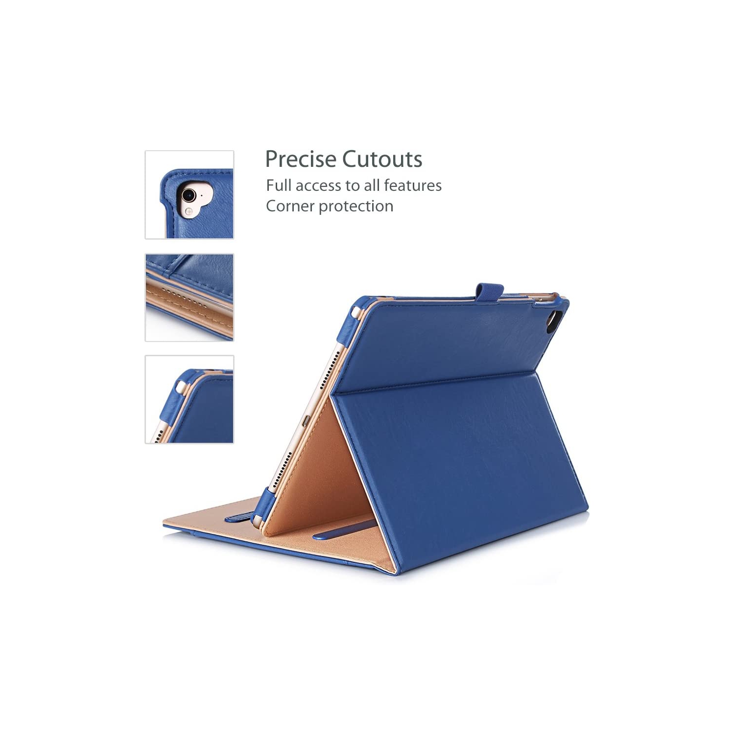 iPad Pro 9.7 Case - Leather Stand Folio Case Cover for Apple iPad Pro 9.7 Inch Case 2016, with Multiple Viewing