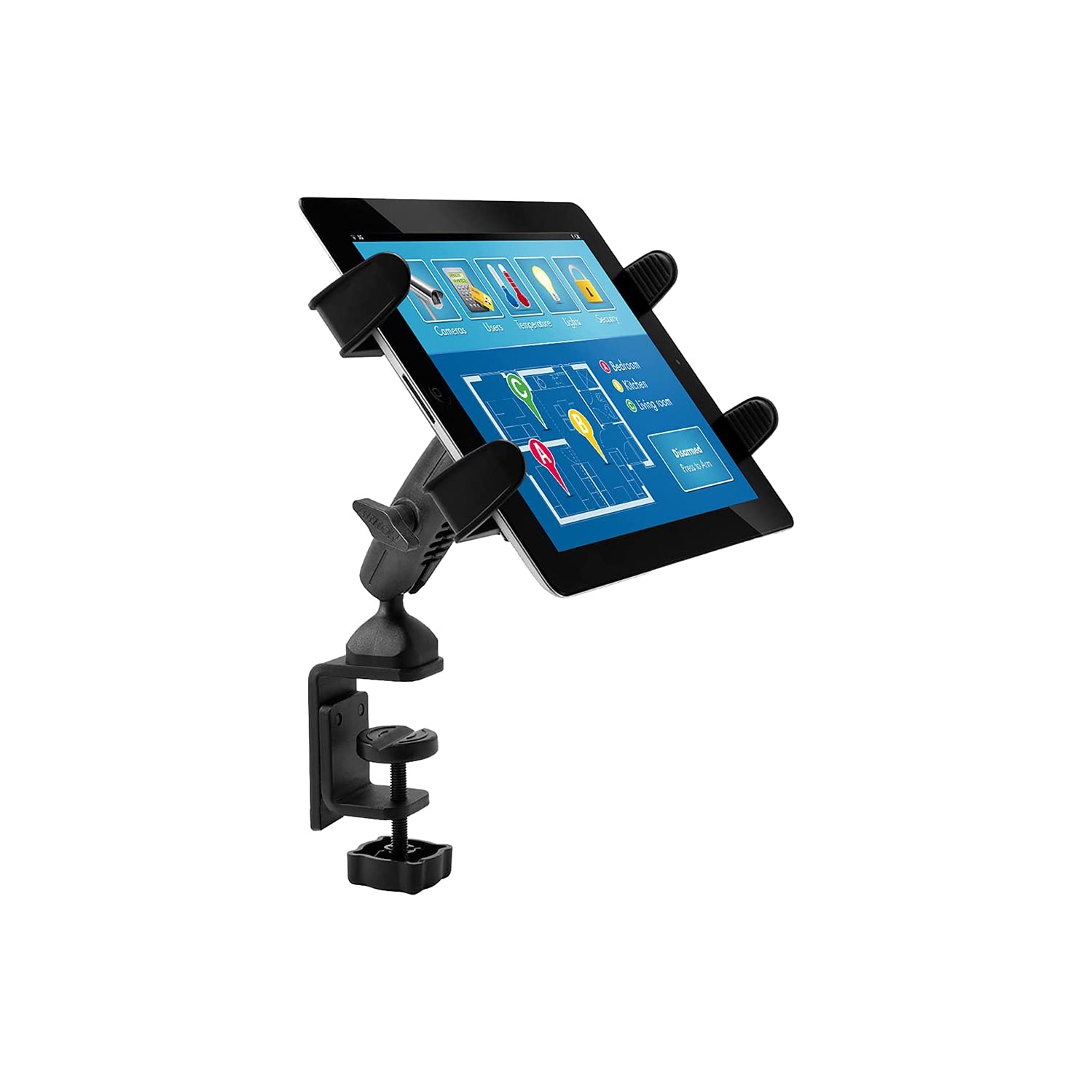 Support robuste à pince en C pour tablette pour tables trépieds de iPad Air 2, Galaxy Tab Pro 4/3/2 de iPad