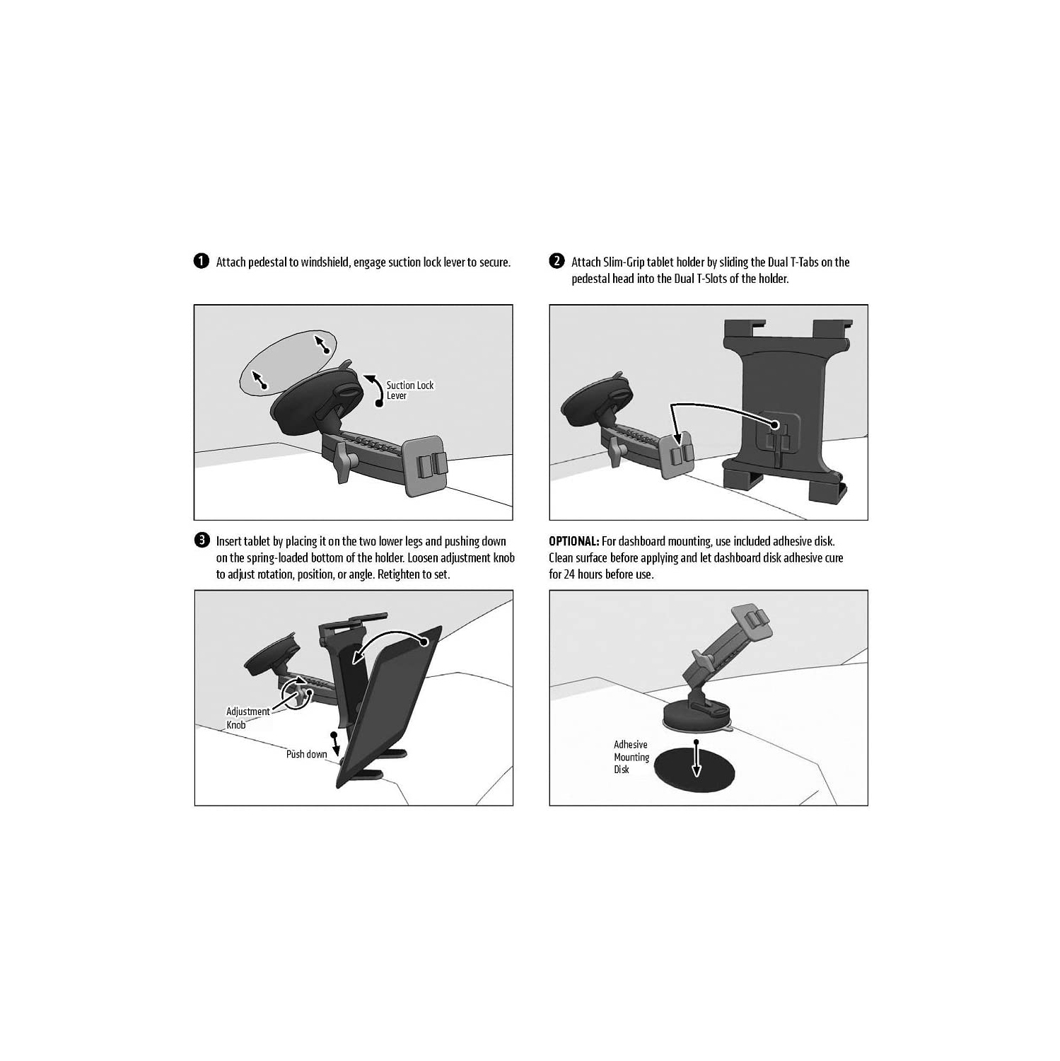 Heavy Duty Sticky Suction Tablet Mount for Apple iPad Air 2/iPad Air/iPad 4/3/2 Samsung Galaxy Note 10.1/Galaxy