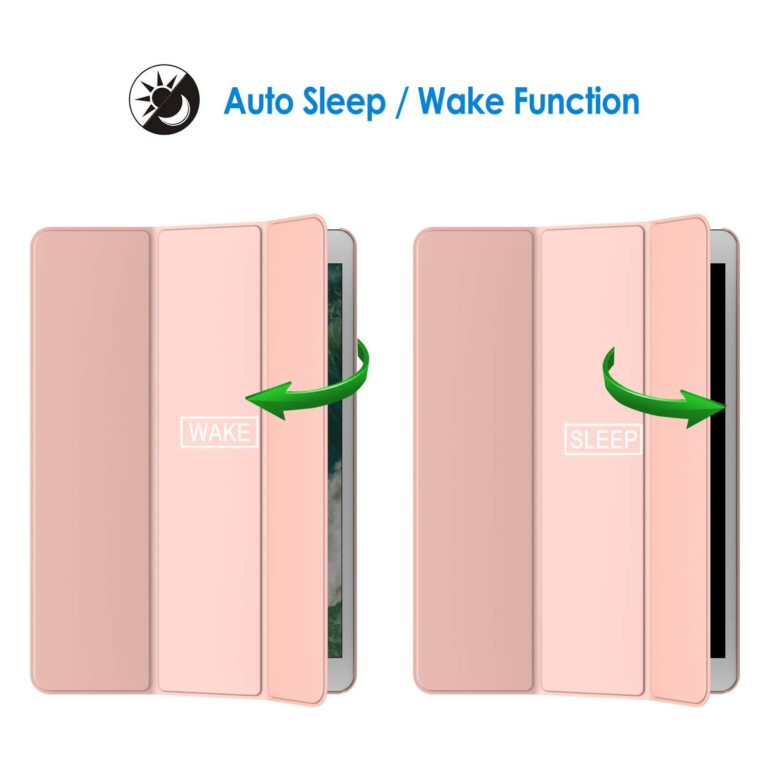 Case for iPad Air 3 and iPad Pro 10.5, Auto Wake/Sleep (Rose Gold)