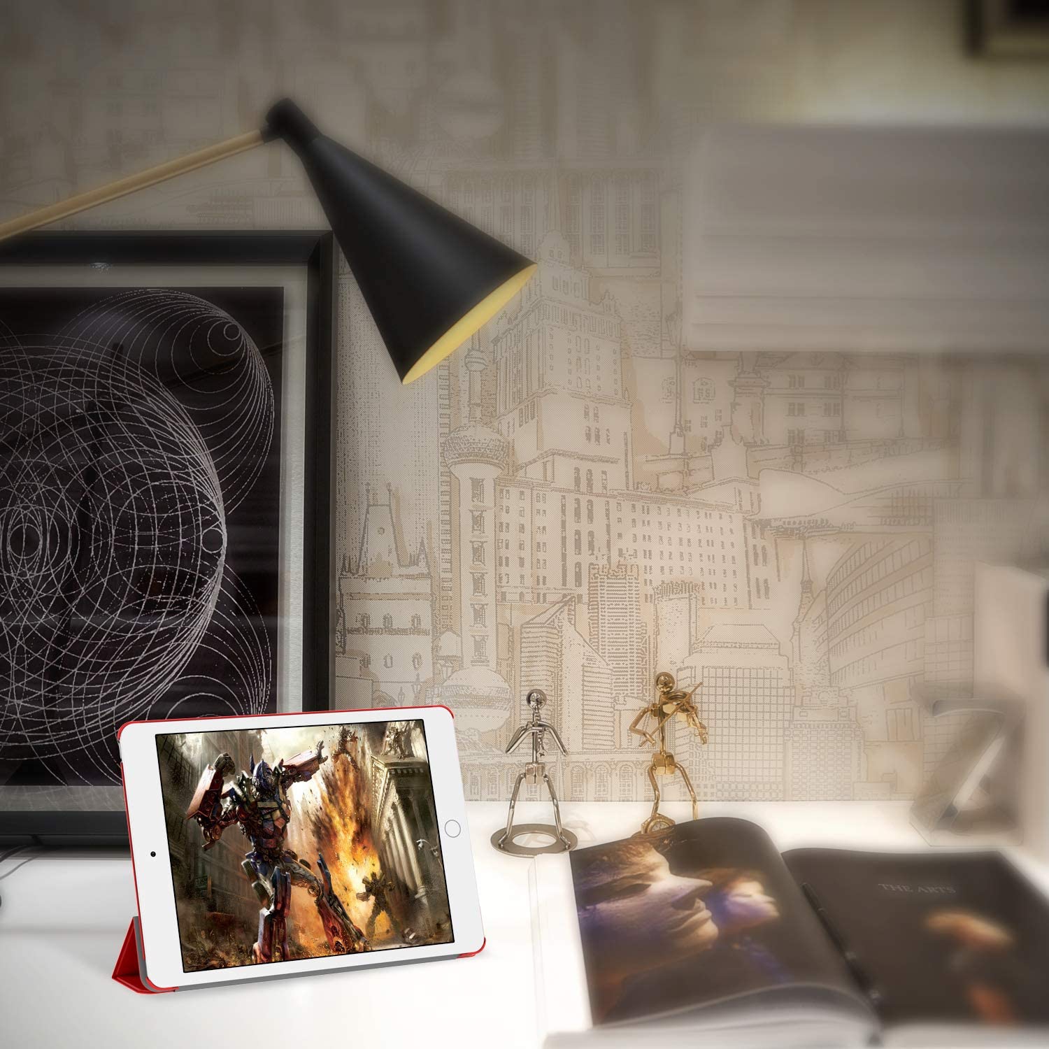 Case for iPad Mini 4, Smart Cover with Auto Sleep/Wake, Red