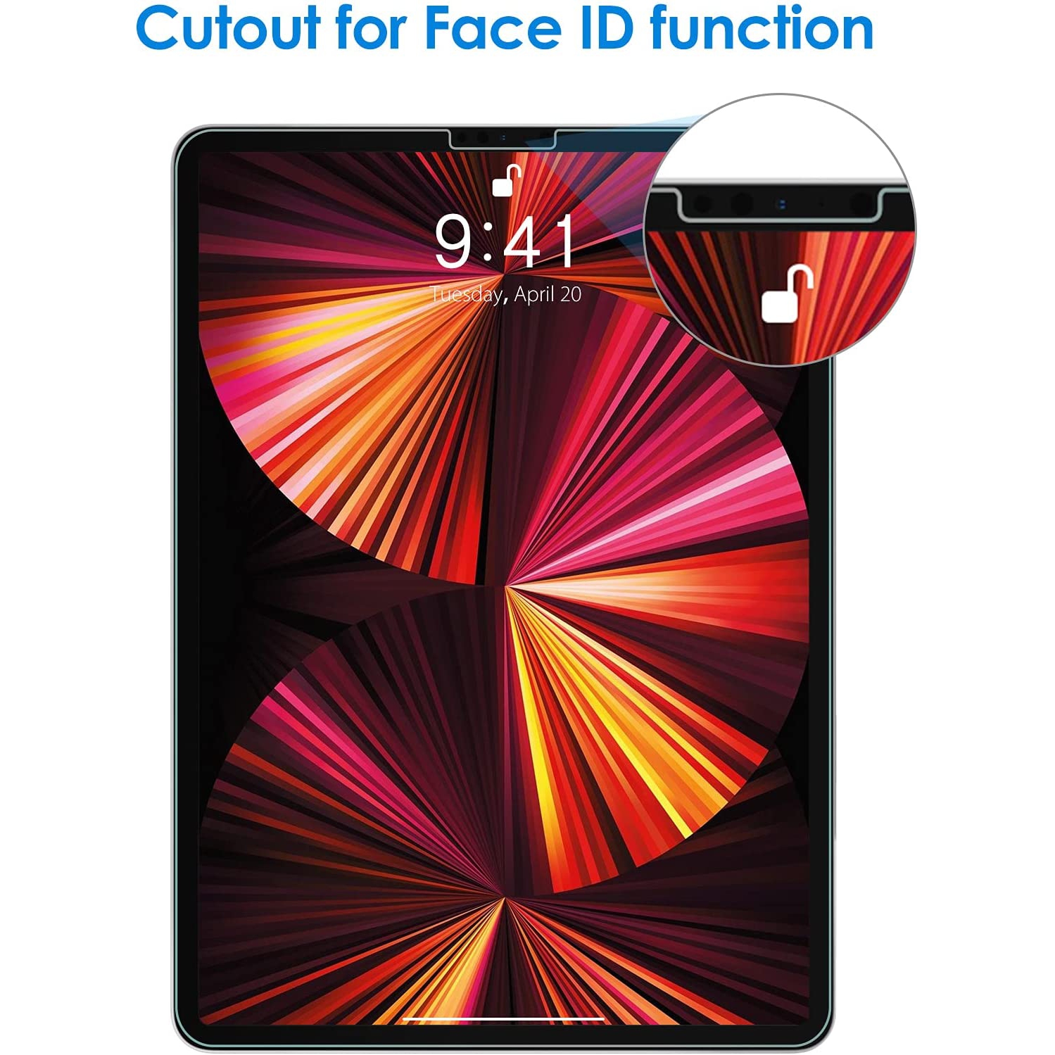 Screen Protector for iPad Air 4th Generation 10.9-Inch, iPad Pro 11-Inch All Models, Face ID Compatible,