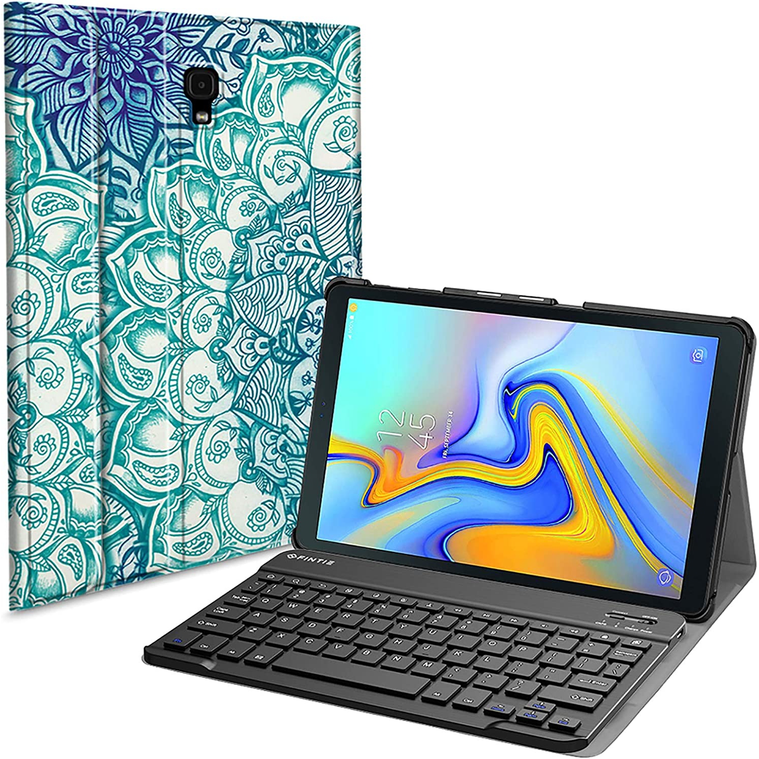 Keyboard Case for Samsung Galaxy Tab A 10.5 2018 Model SM-T590/T595/T597, Slim Shell Lightweight Stand Cover