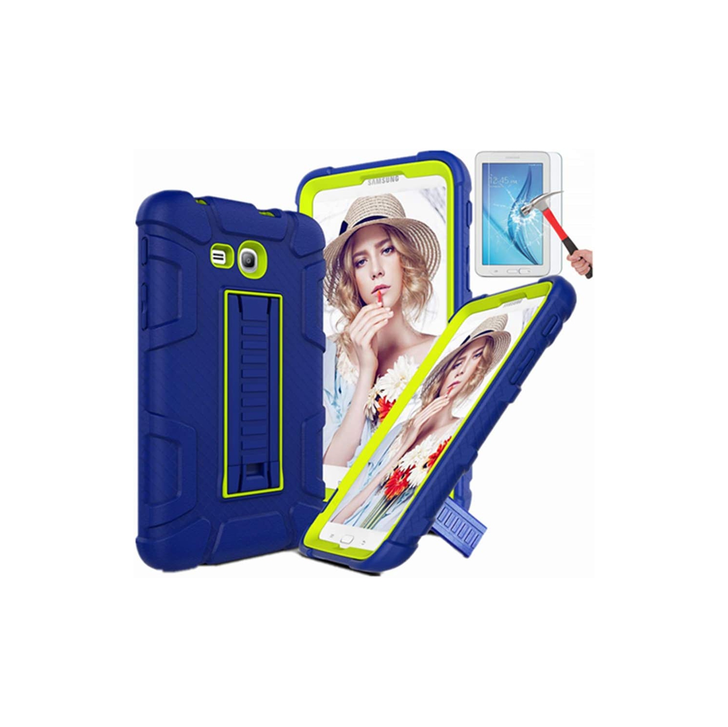 Samsung Galaxy Tab E Lite 7.0 Case, Galaxy Tab 3 Lite 7.0 Kids Case With HD Screen Protector, Case