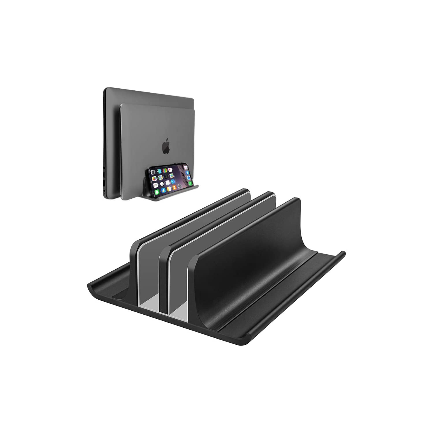 Vertical Laptop Stand Holder Adjustable Desktop Notebook Dock Space-Saving Three-in-one for All MacBook Pro Air,