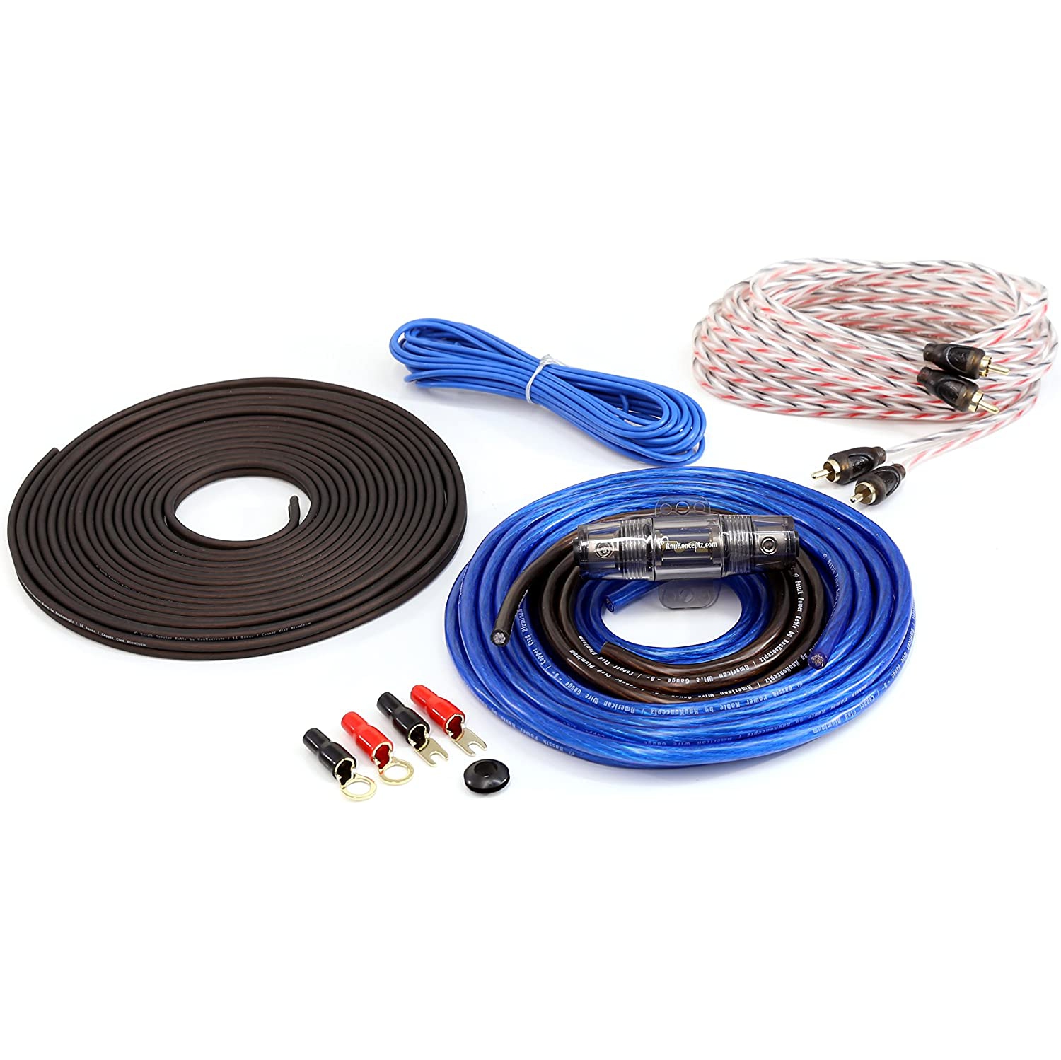 8 Gauge Complete Amplifier Installation Amp Wiring Kit with