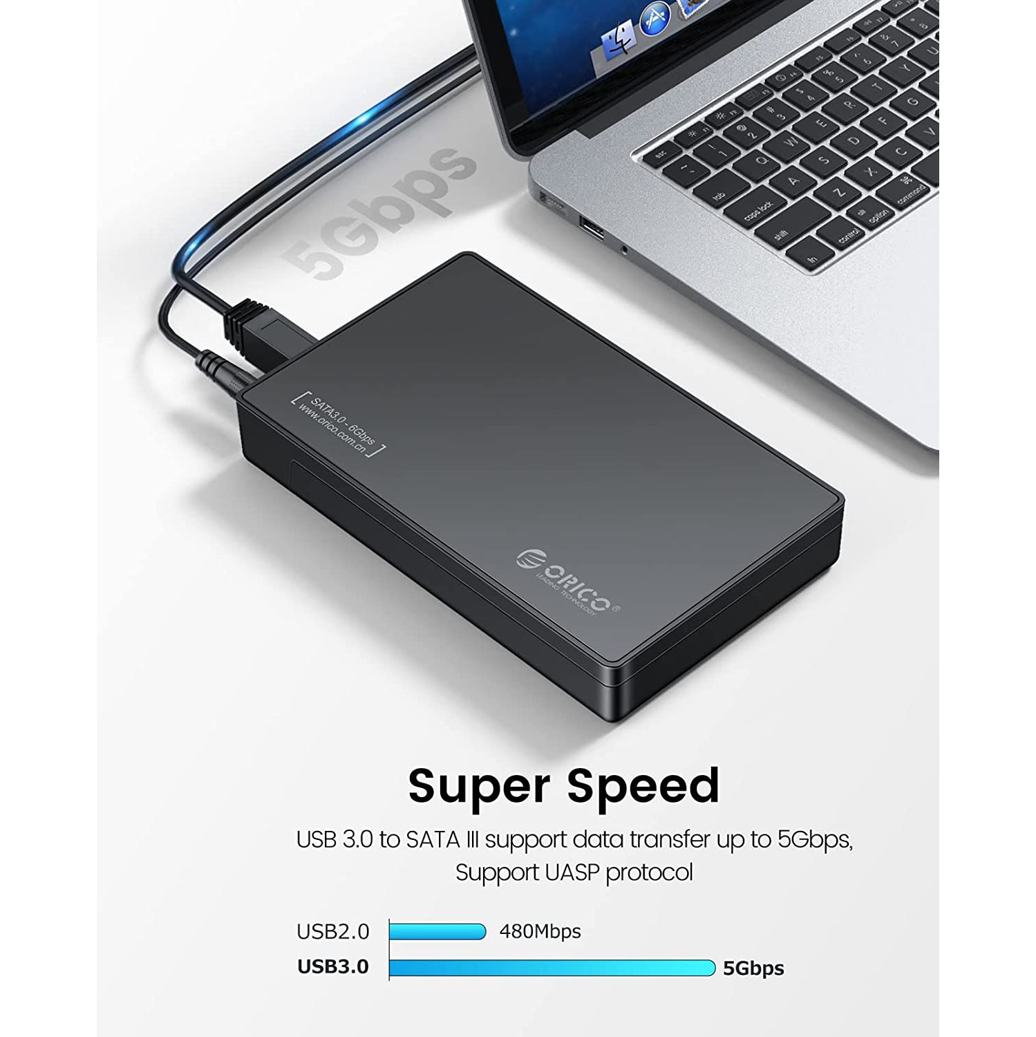 3588US3 Tool Free Screw-Less USB 3.0 3.5-inch External Hard Drive Enclosure Adapter Case for SATA HDD and SSD