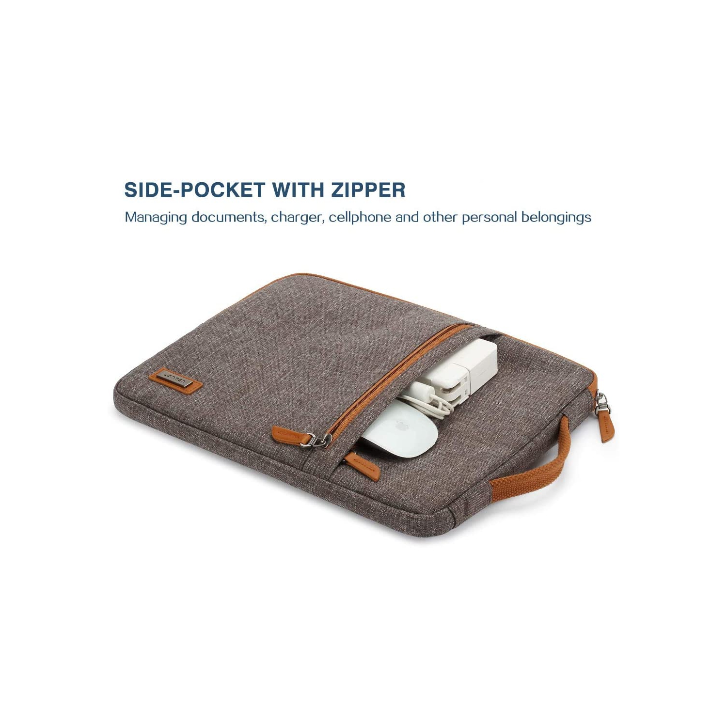 10.1 Inch Laptop Sleeve Case Water-Resistant Tablet Protective Carrying Handle Bag for 10.5" iPad Pro/9.7" iPad