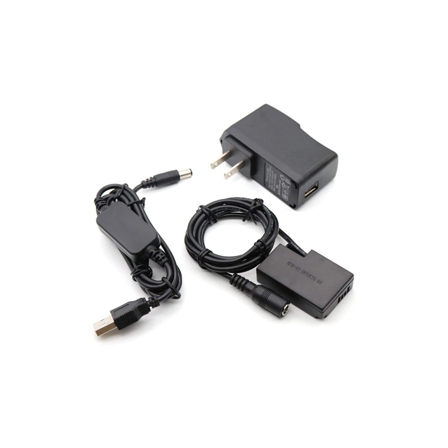 Adaptateur d’alimentation USB CA 5 V-8,4 V ACK-E18 + câble de chargement 5V3A + poignée c.c. pour batterie factice DR-E18 pour EOS 750D de Canon