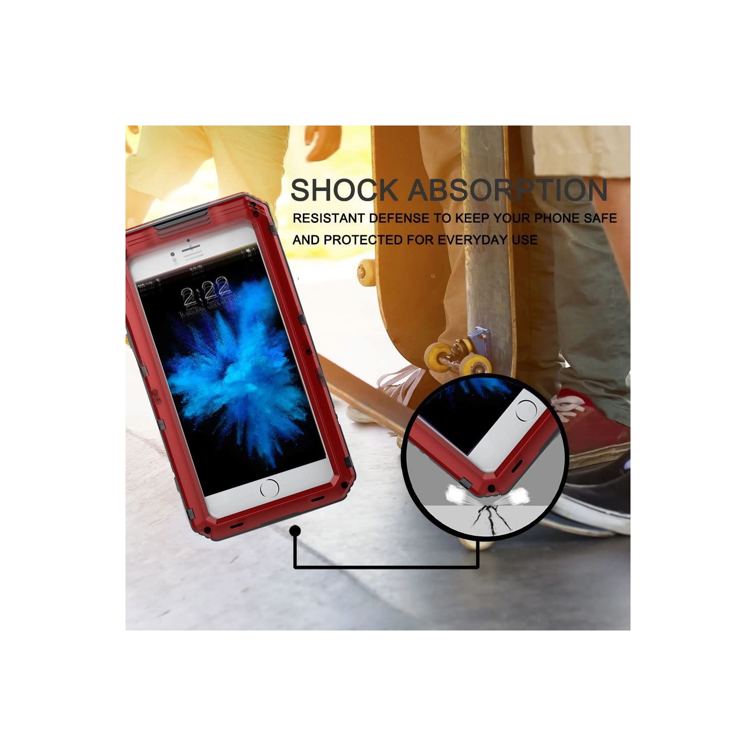 iPhone 7 / iPhone 8 SE 2020 Case Waterproof Shockproof Full Body Protective Cover Built-in Screen Protection