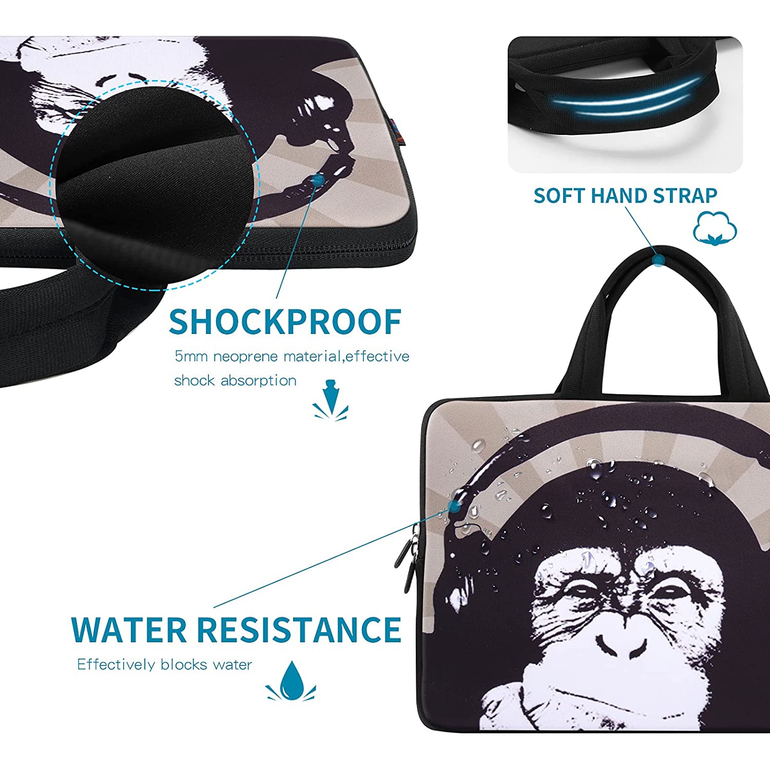 11" 11.6" 12" 12.1" 12.5" Laptop Carrying Bag Chromebook Case Notebook Ultrabook Tablet Handle Tote Cover