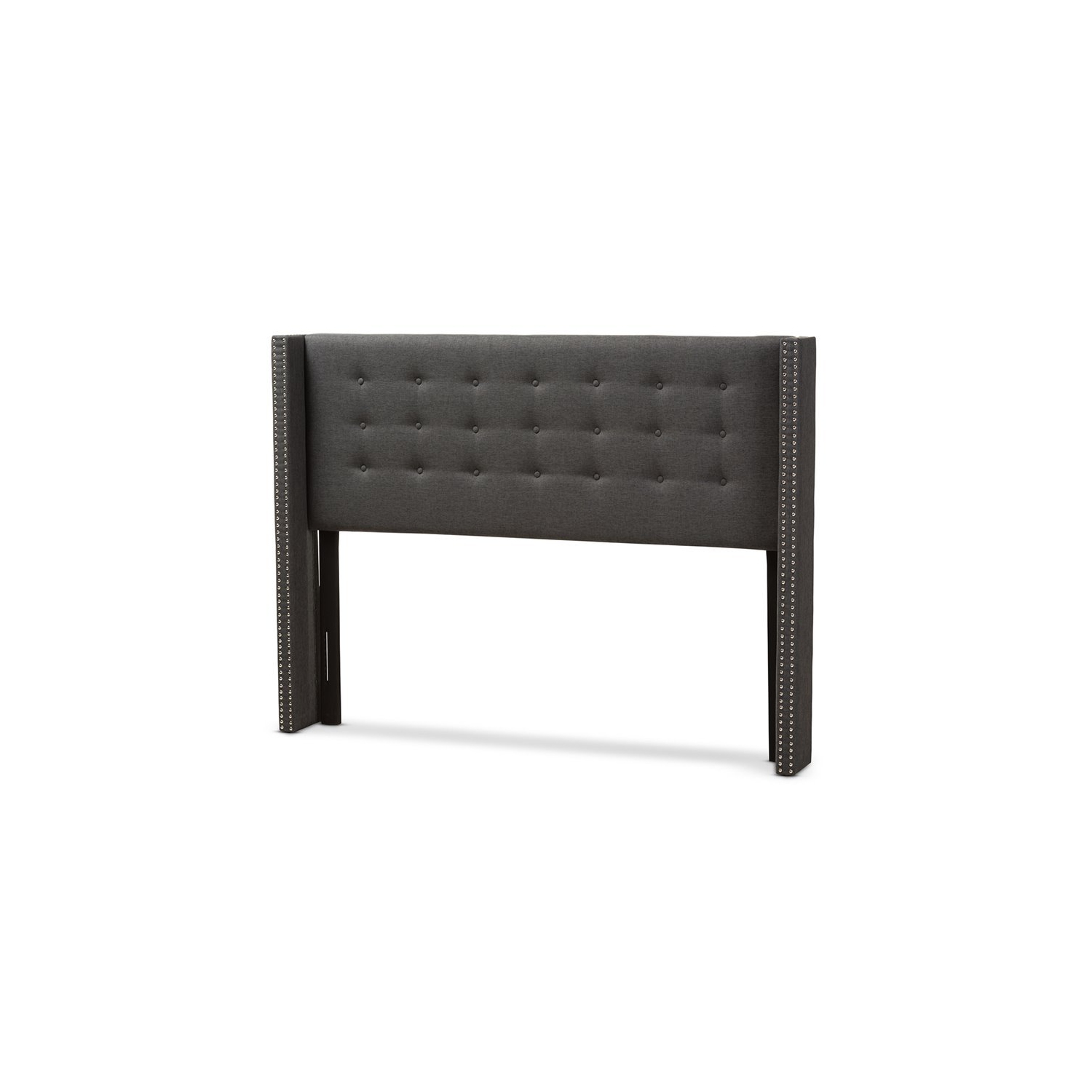 Baxton Studio Ginaro King Panel Headboard in Dark Gray