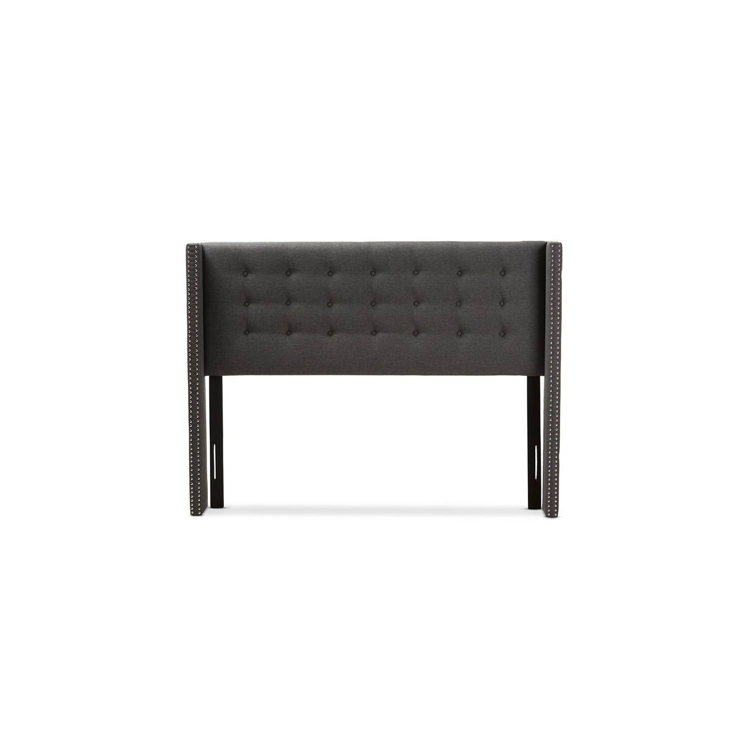 Baxton Studio Ginaro King Panel Headboard in Dark Gray