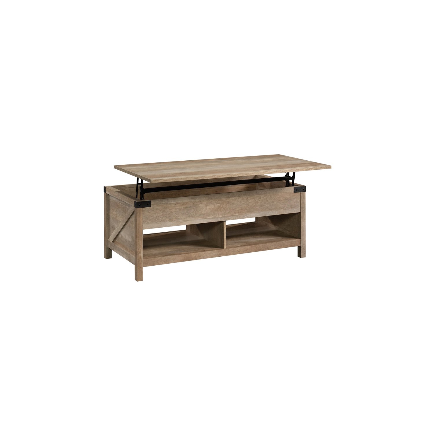 Sauder Bridge Acre Engineered Wood Lift-Top Coffee Table in Lintel Oak