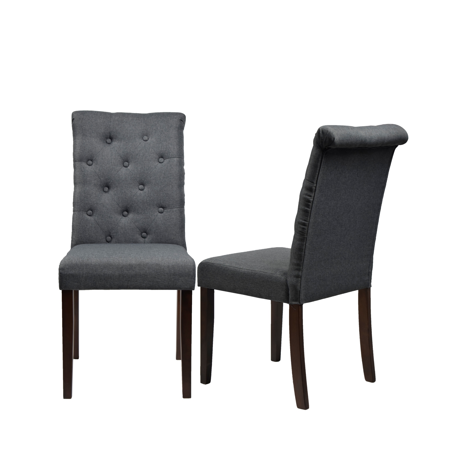 Roxy 7Pc Solid Wood Dining Set - Dark Grey