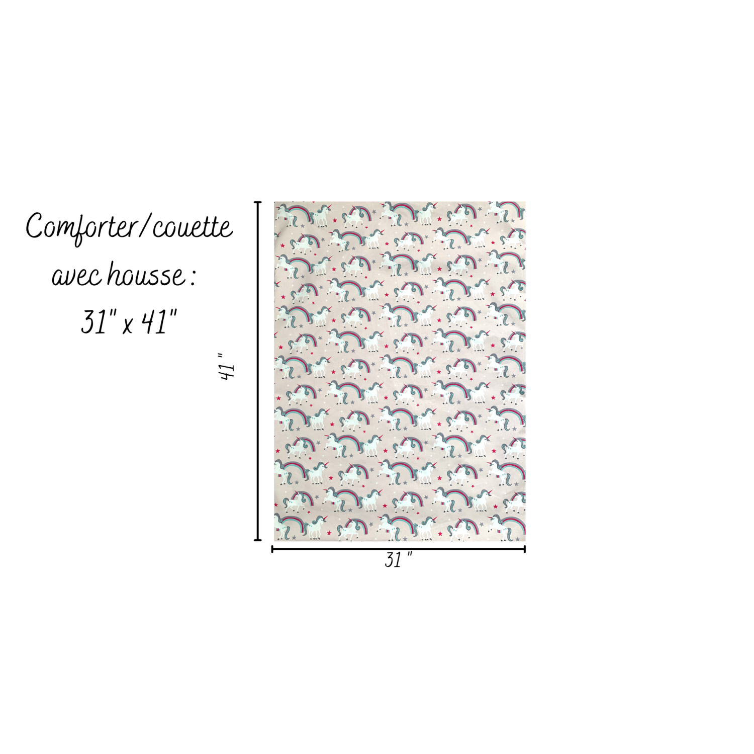 Pink Unicorn Baby Bedding WITH MATCHING FEEDING PILLOW