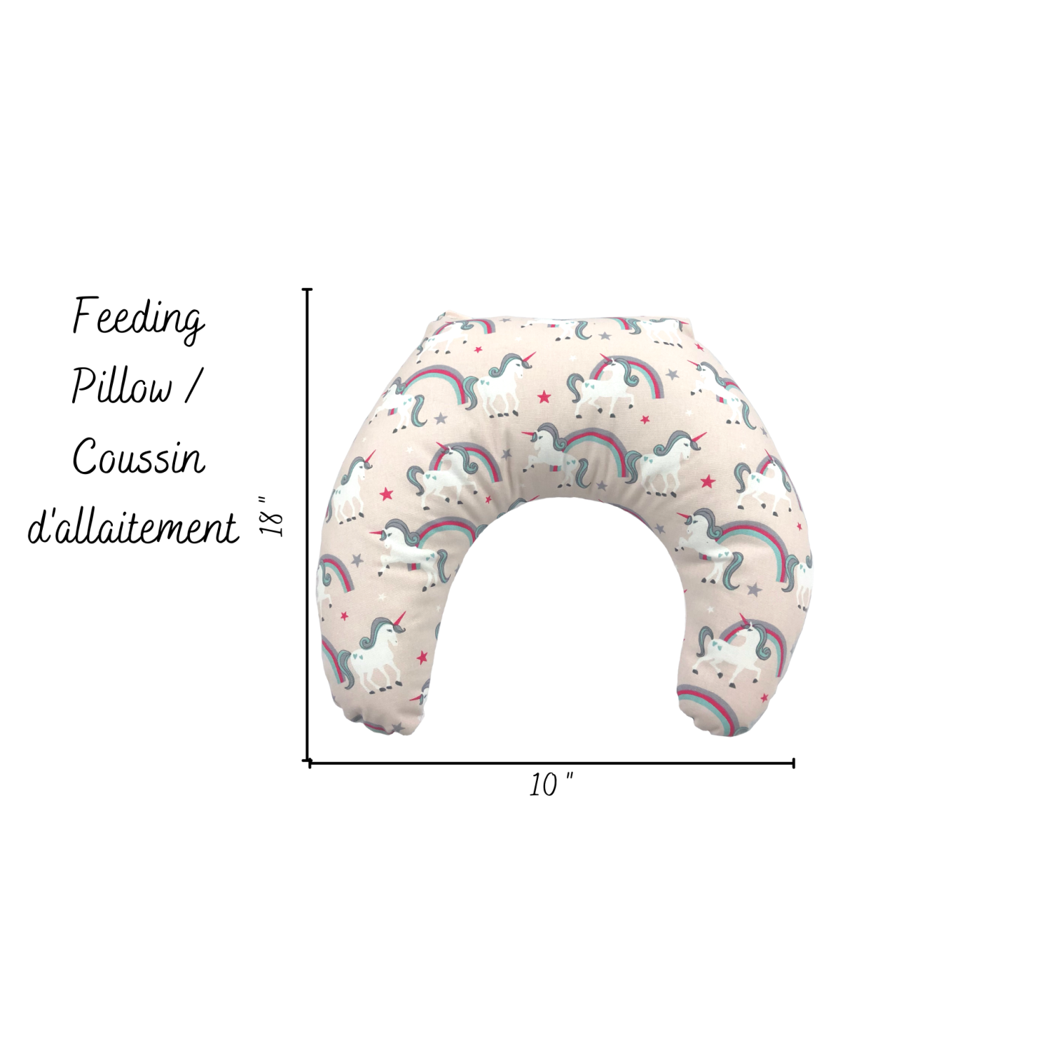 Pink Unicorn Baby Bedding WITH MATCHING FEEDING PILLOW