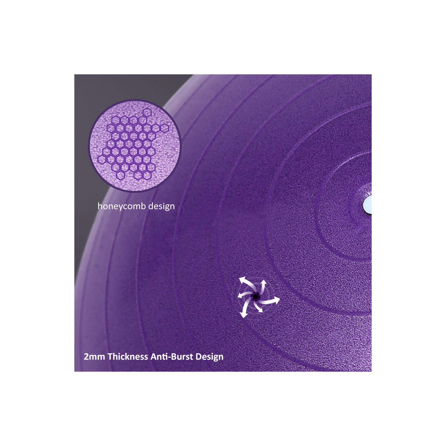 Anti-Burst Exercise Fitness Balance Ball Yoga Ball for Yoga, Stability, and Fitness 65cm