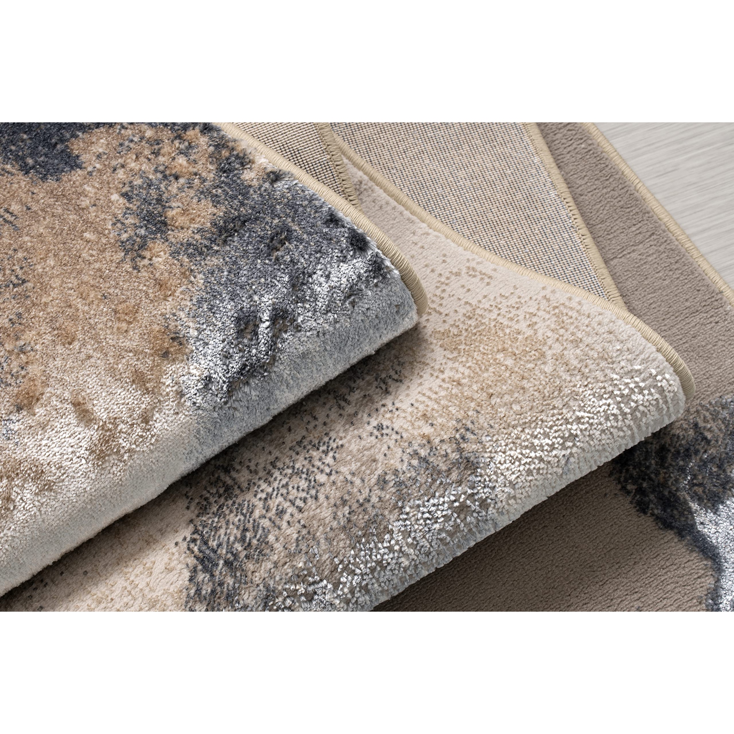 Tapis contemporain et minimaliste la Dole - Tapis durable haut de gamme pour le salon, la chambre et le bureau - Multicolore, 5 x 8