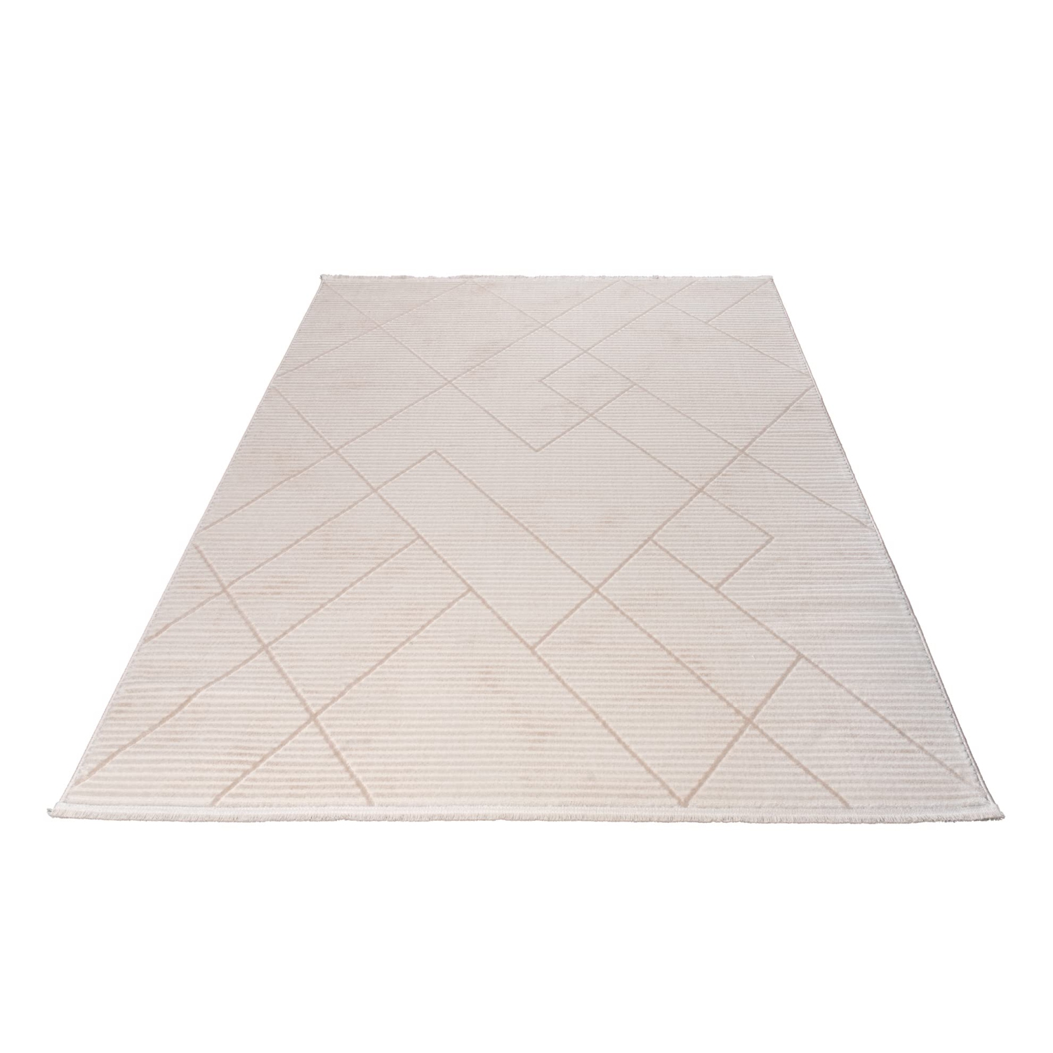 Ladole Rugs Geometric Pattern Home Decor Indoor Area Rug - Amazing Premium Carpet for Living Room, Bedroom, Dining Room, Kitchen, and Office - Cream,