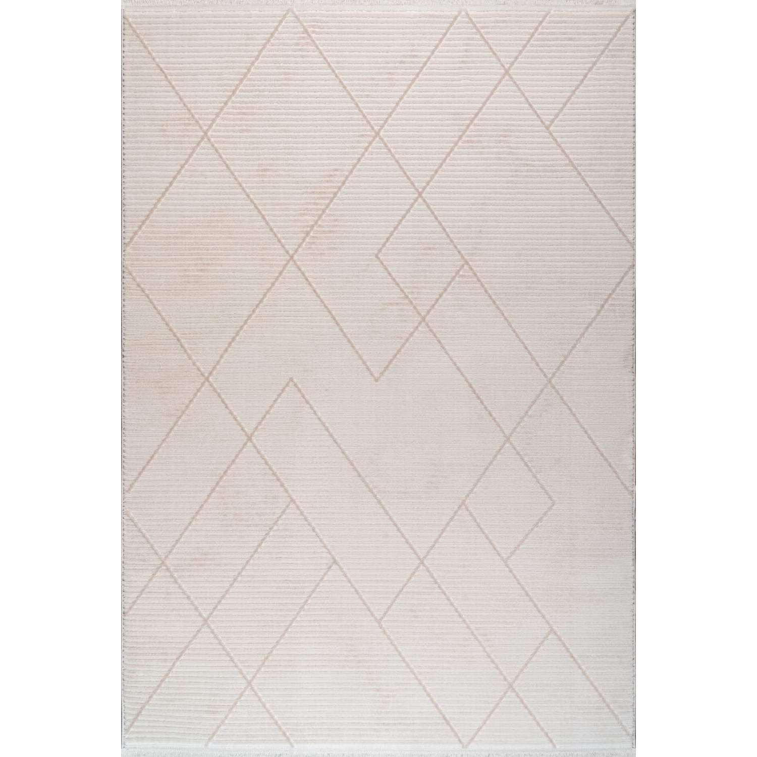Ladole Rugs Geometric Pattern Home Decor Indoor Area Rug - Amazing Premium Carpet for Living Room, Bedroom, Dining Room, Kitchen, and Office - Cream,