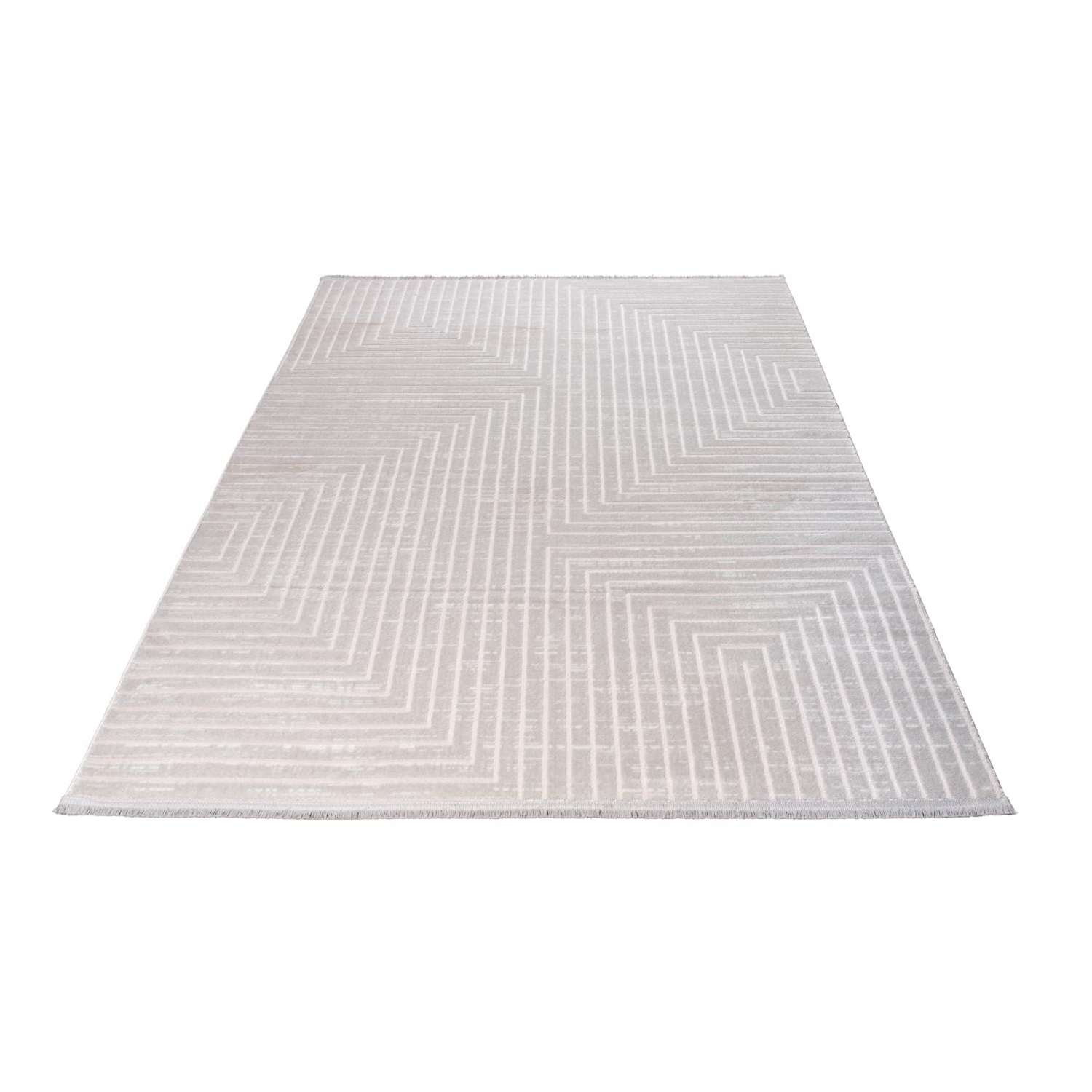 Tapis d'intérieur à motifs géométriques Ladole - Tapis haut de gamme pour le salon, chambre, salle à manger, cuisine et bureau - Gris, 6 x 9