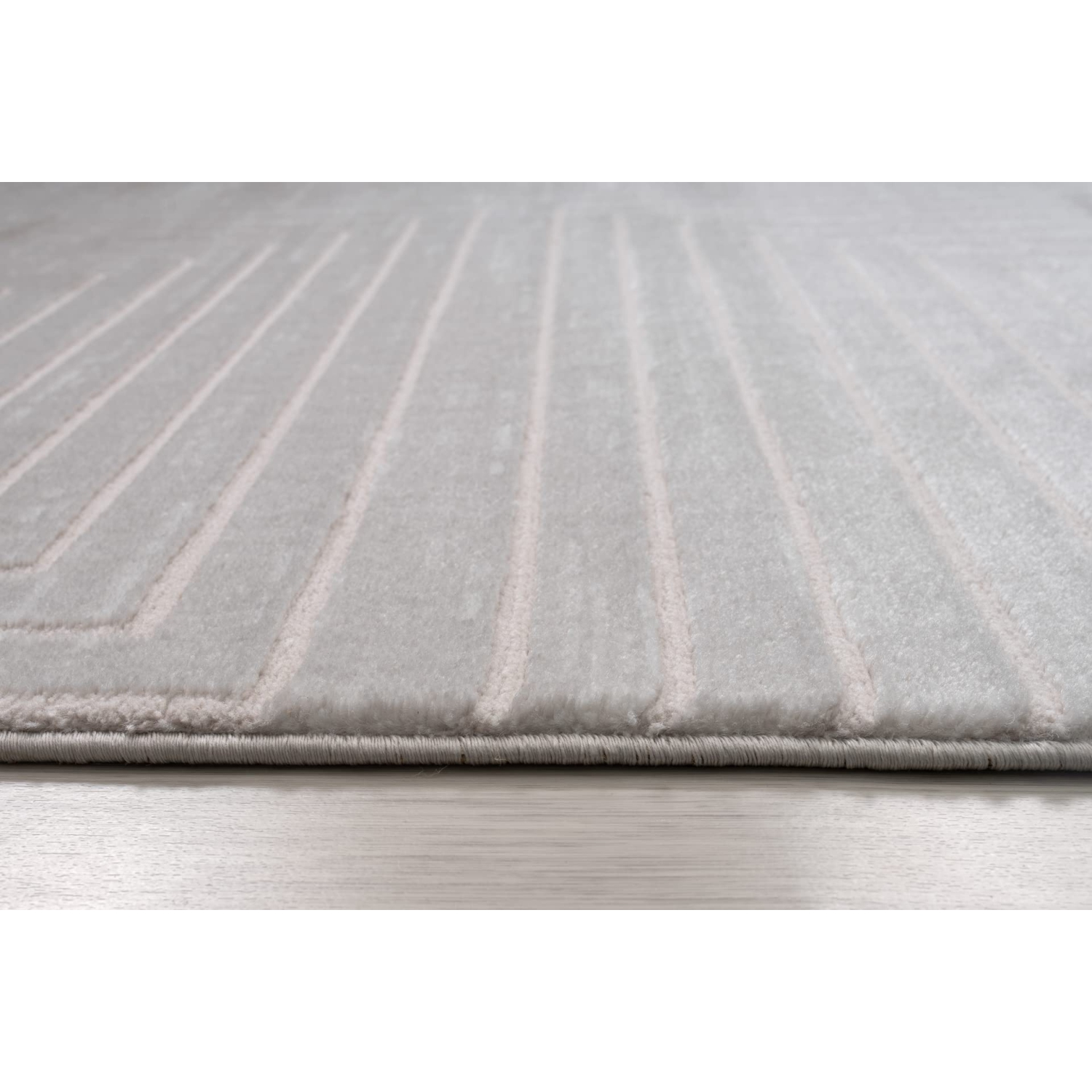 Tapis d'intérieur à motifs géométriques Ladole - Tapis haut de gamme pour le salon, chambre, salle à manger, cuisine et bureau - Gris, 6 x 9