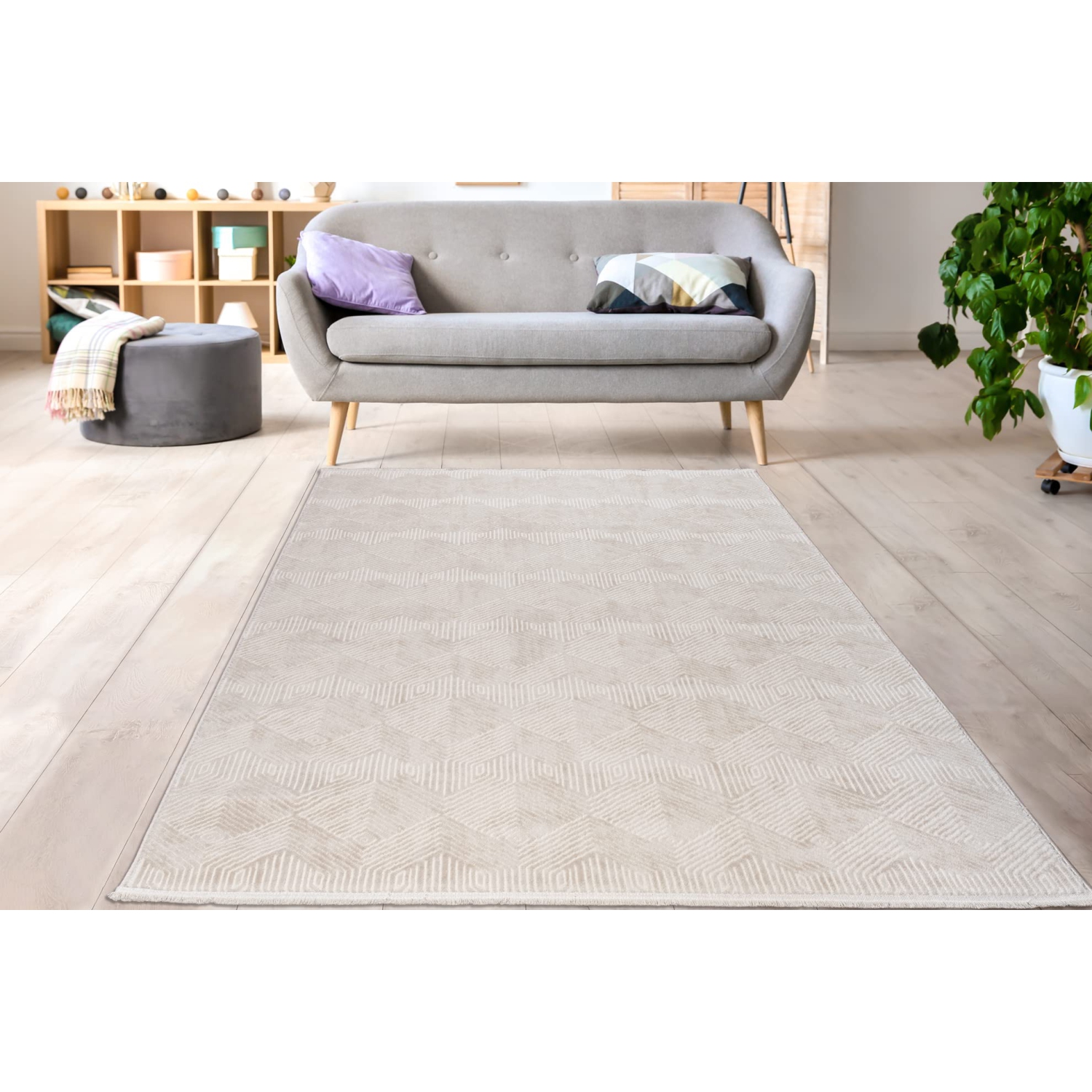 Ladole Rugs Geometric Pattern Room Decor Indoor Area Rug - Amazing Soft Premium Carpet for Living Room, Bedroom, Dining Room, Kitchen, and Office -