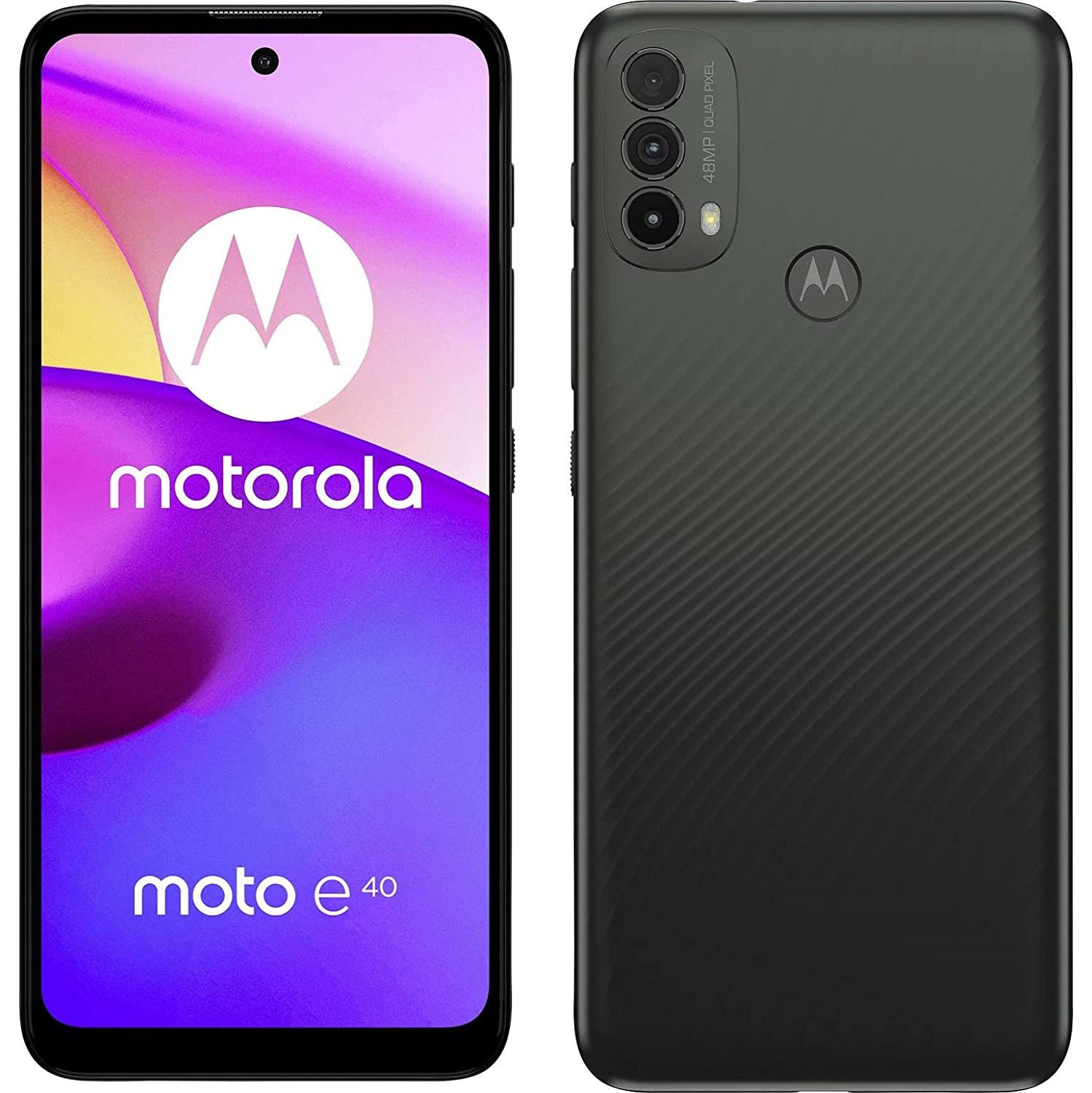 Motorola Moto E40 64/4GB(XT2159-3) - GSM Unlocked Smartphone - International Model - Carbon Gray - Open Box