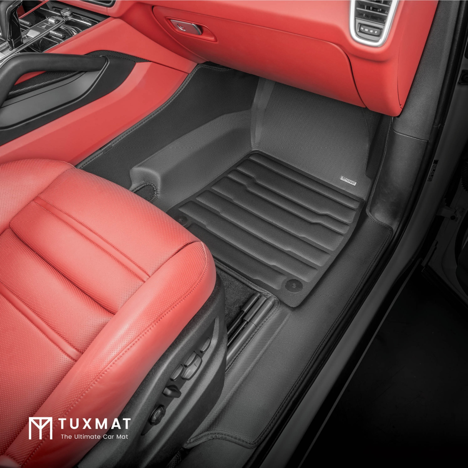 Tapis TuxMat - Pour les modèles Porsche Cayenne 2019-2026 - Tapis d'auto sur mesure - Couverture maximale, toutes saisons, mesurée au laser - Cet