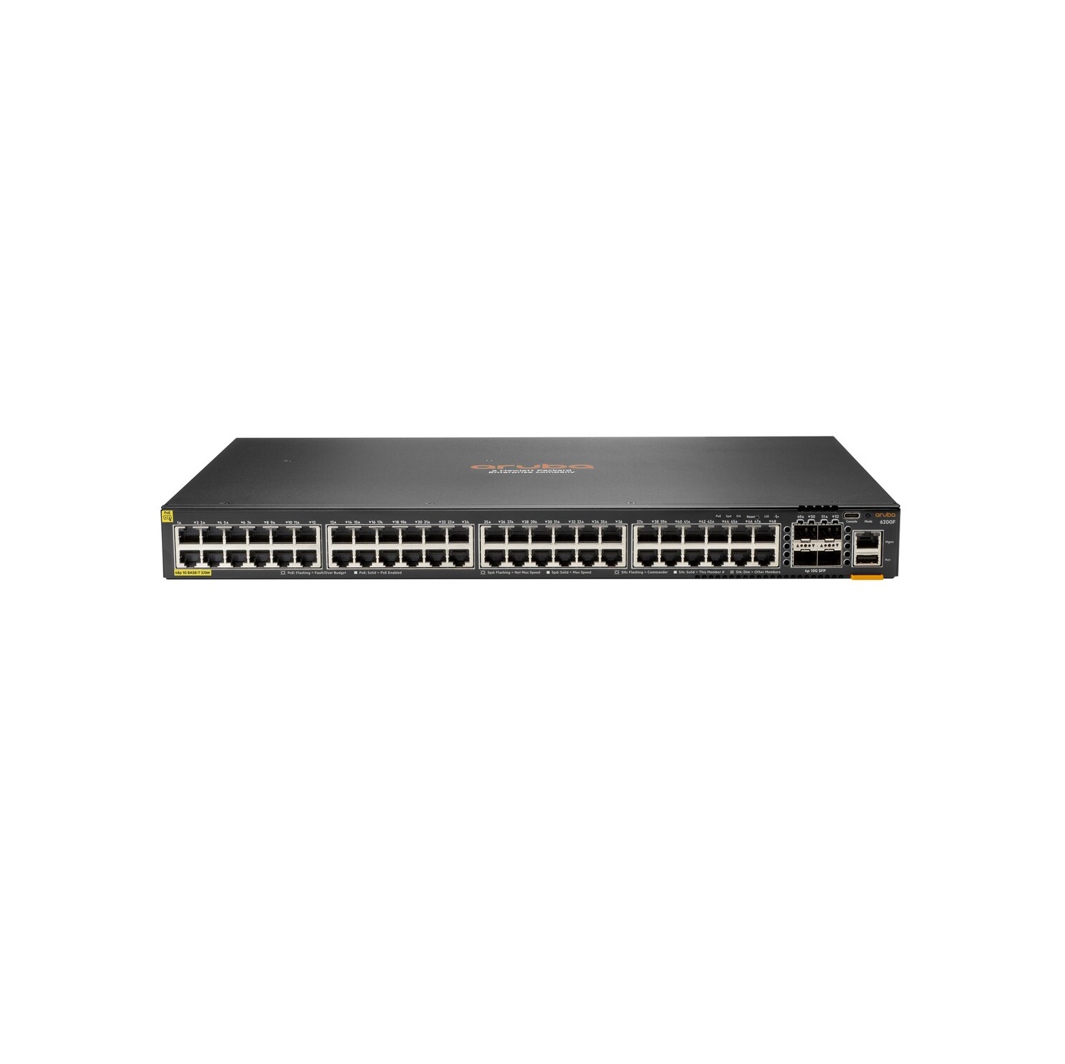 JL727A - HPE Aruba 6200F 48G Class 4 PoE 4SFP+ 370W Switch-L3-Managed JL727A#ABA