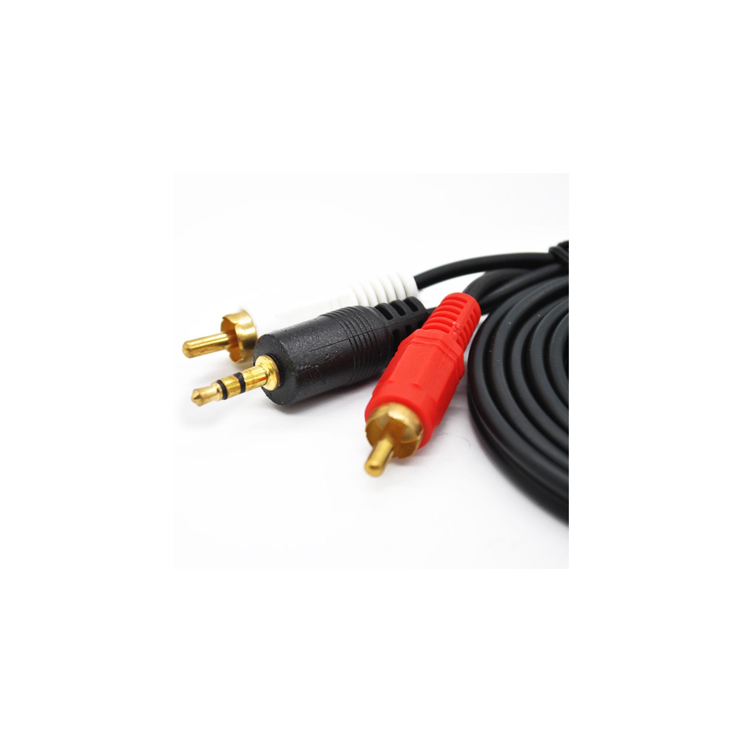 axGear 10 Ft 10F Aux Audio 3.5mm Câble Stéréo Mâle vers 2 RCA Y 3M