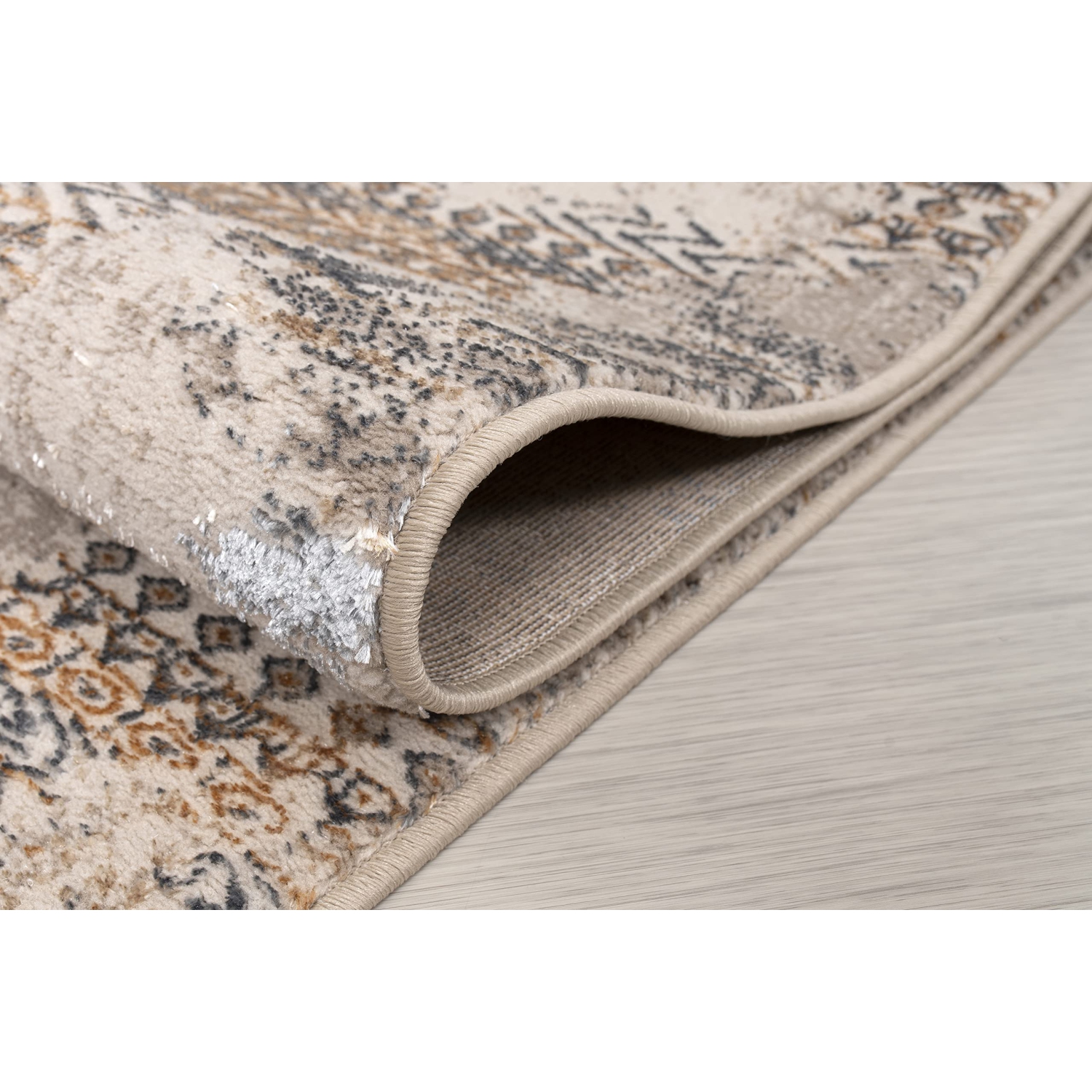 Tapis transitionnel la Dole rustique abstrait contemporain-Tapis durable haut de gamme pour salon, chambre et bureau-Multi, 8 x 10 pi 5 po, 240 x 320