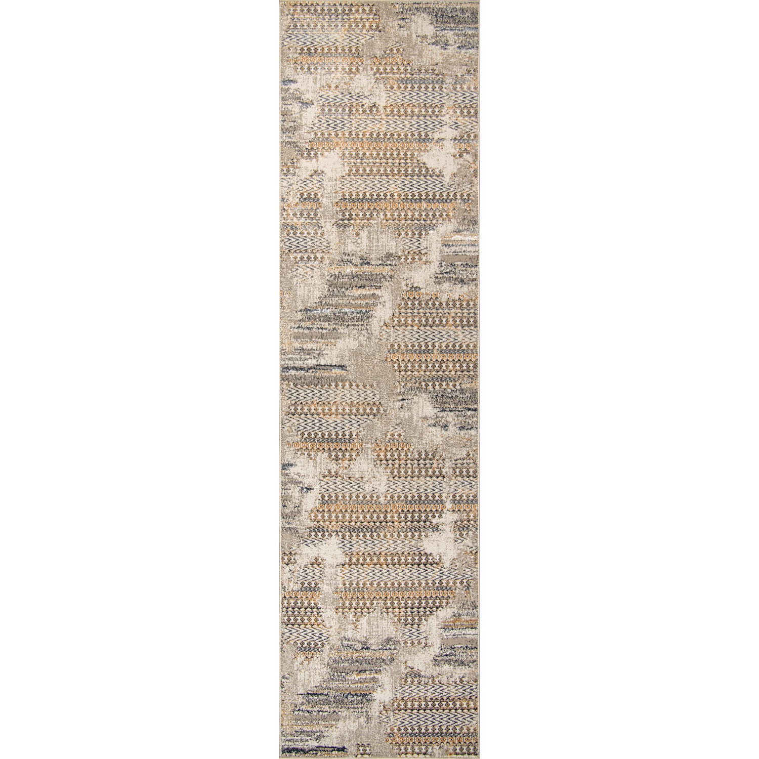 La Dole Rugs Transitional Abstract Rustic Contemporary Runner Rug - Premium Durable Carpet for Living Room, Entrance, and Hallway - Multi, 3x5